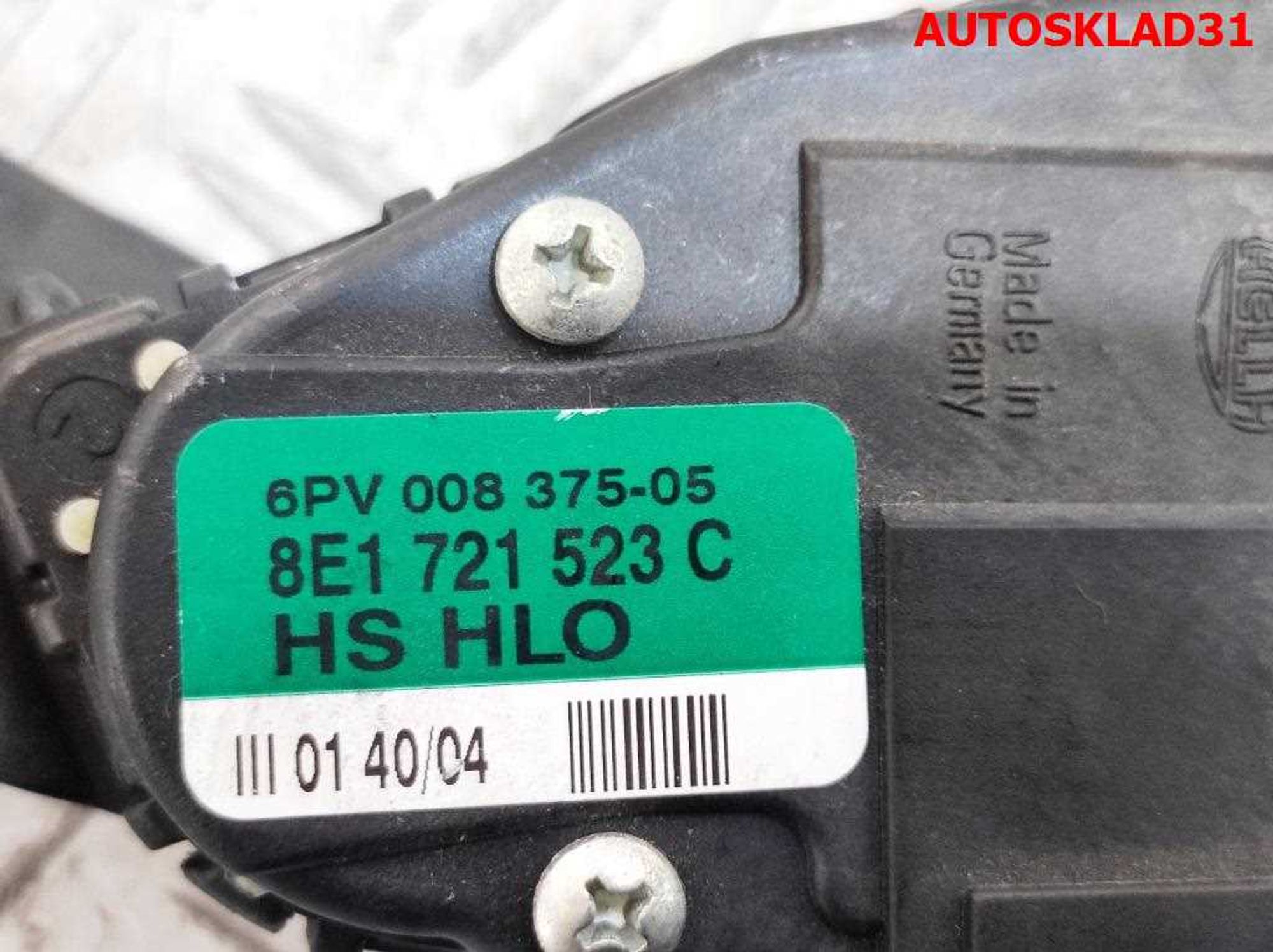 Педаль газа Audi A4 B6 2,0 ALT Бензин 8E1721523С, 1500 рублей, Дубовое
