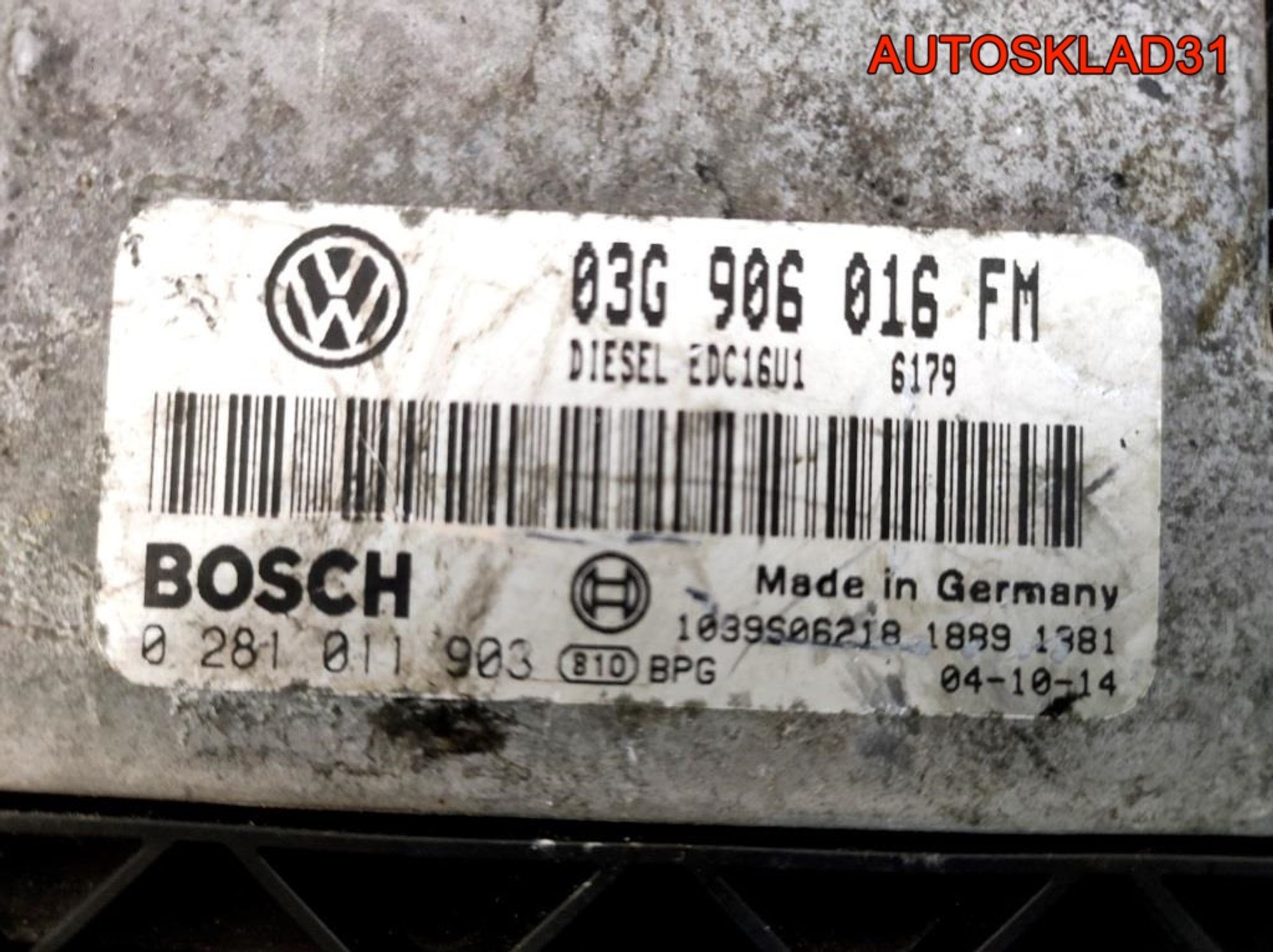 Блок ЭБУ VW Golf 5 2.0 BKD Дизель 03G906016FM, 1800 рублей, Дубовое