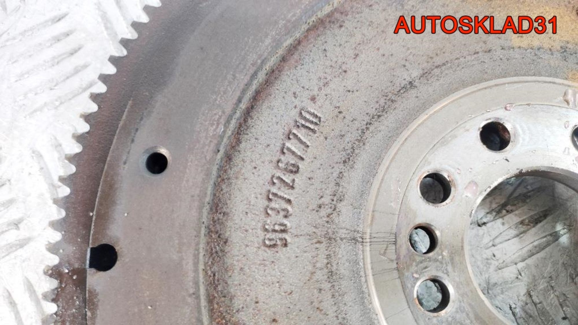 Маховик в сборе со сцеплением Citroen Berlingo M59 1,9 PSA WJY 10DXFR 9637267710, 1000 рублей, Дубовое