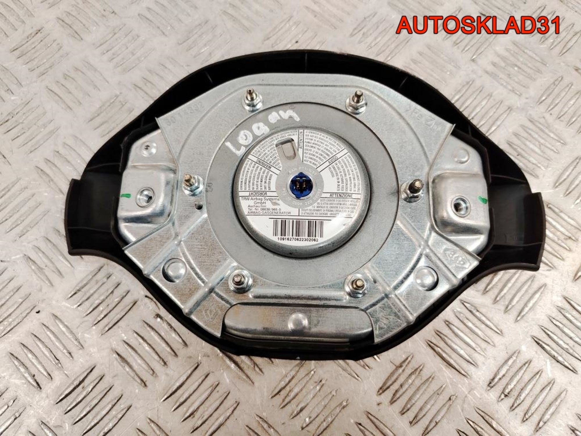 Подушка безопасности в руль Renault Logan 1 8200748155, 2000 рублей, Дубовое