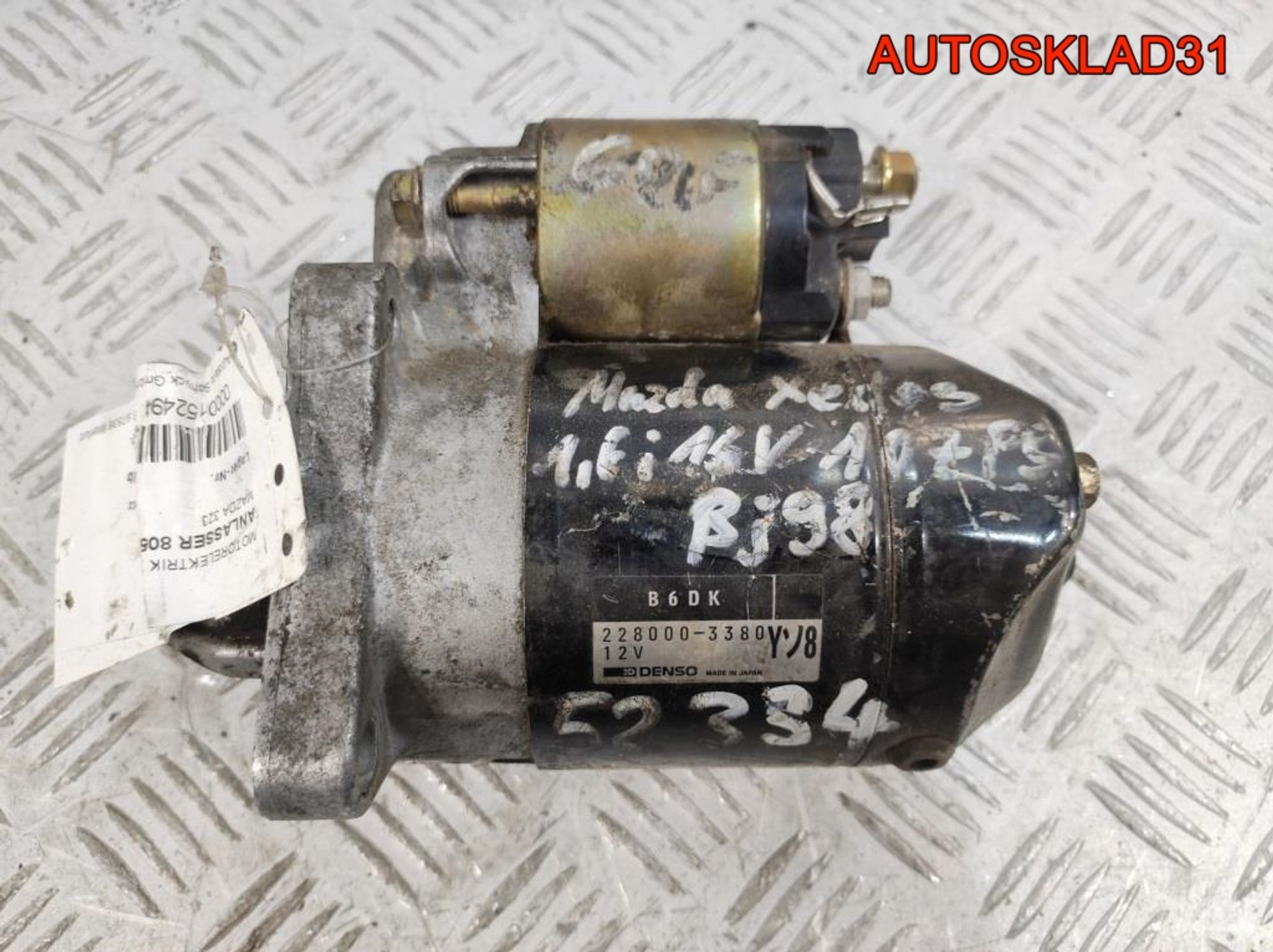 Стартер Mazda Xedos 6 1,6 Бензин 2280003380, 4500 рублей, Дубовое