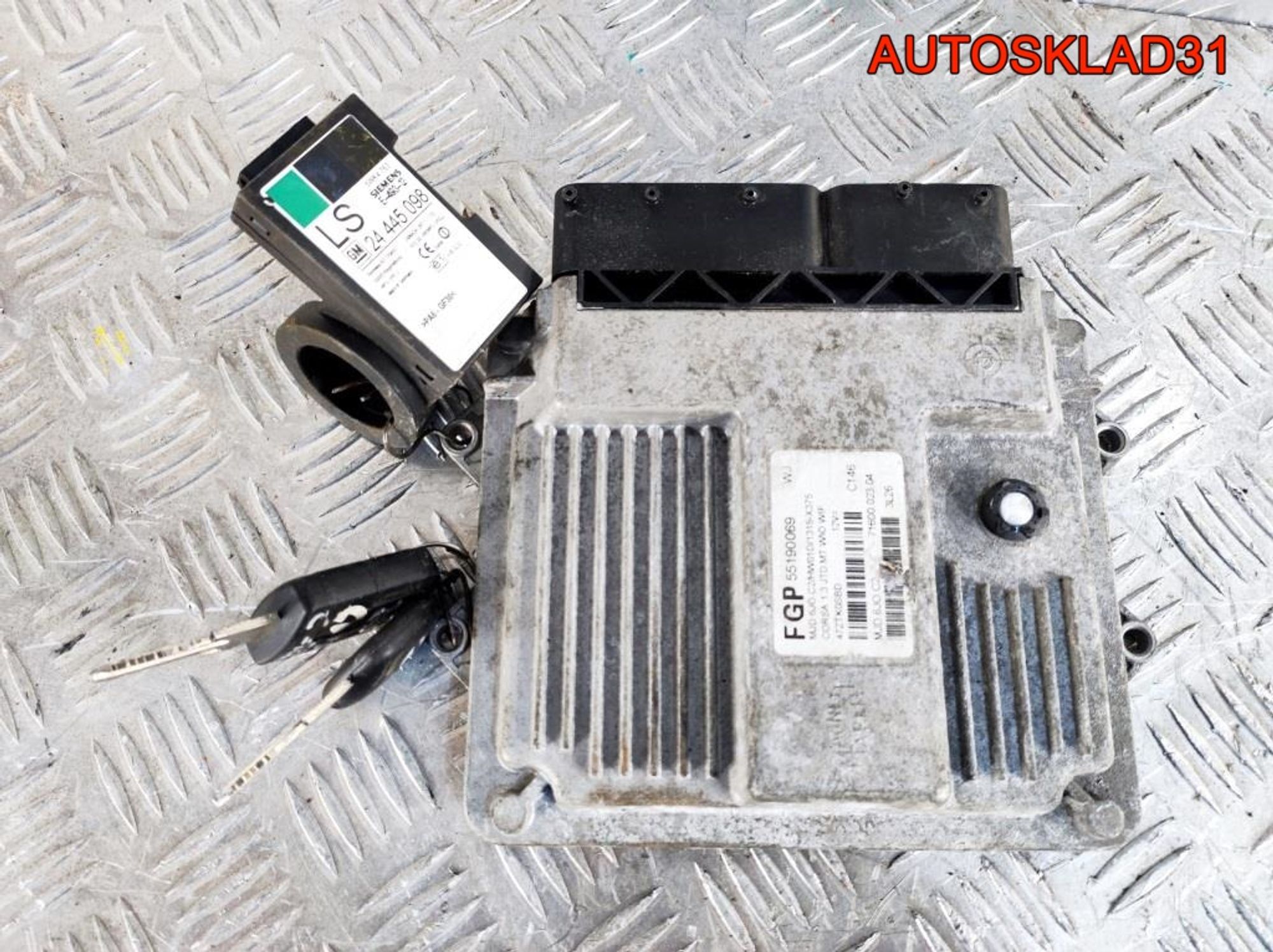 Блок эбу комплект Opel Corsa C 1,3 Z13DT 55190069, 8100 рублей, Дубовое