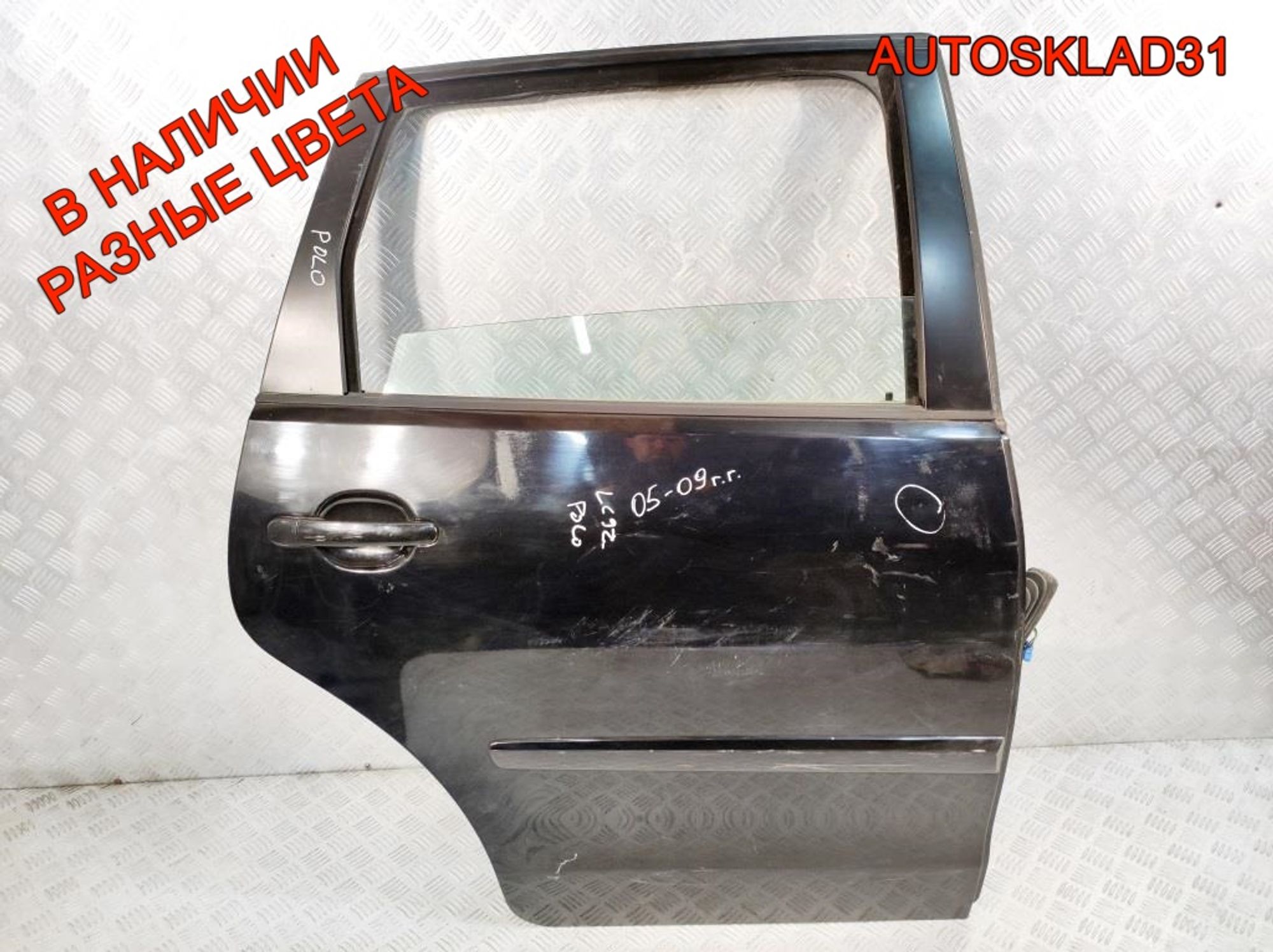 Дверь задняя правая Голая VW Polo 9N 6Q6833056H, 4500 рублей, Дубовое