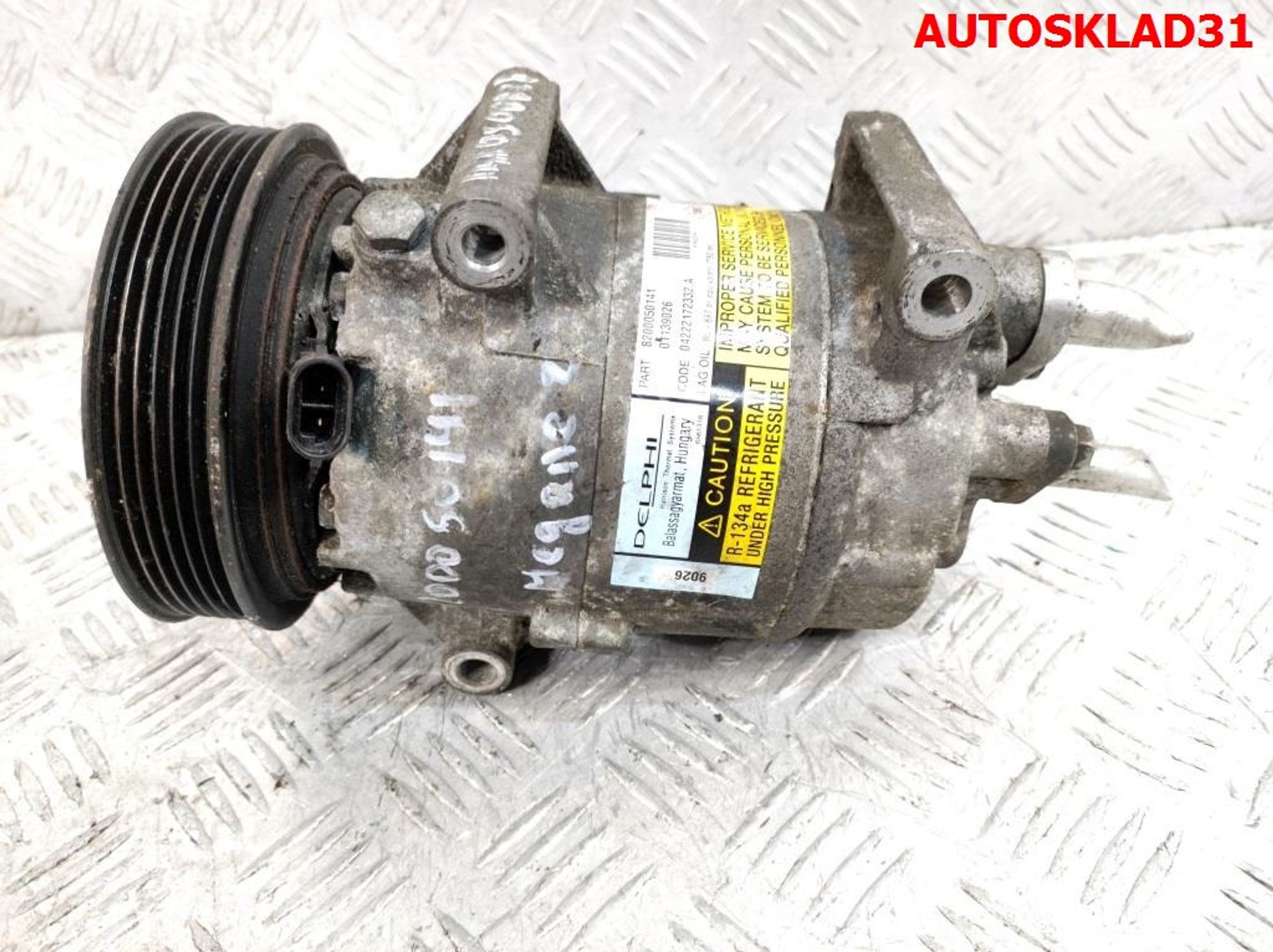 Компрессор кондиционера Renault Megane 2 1,6 Бензин 8200050141, 8000 рублей, Дубовое