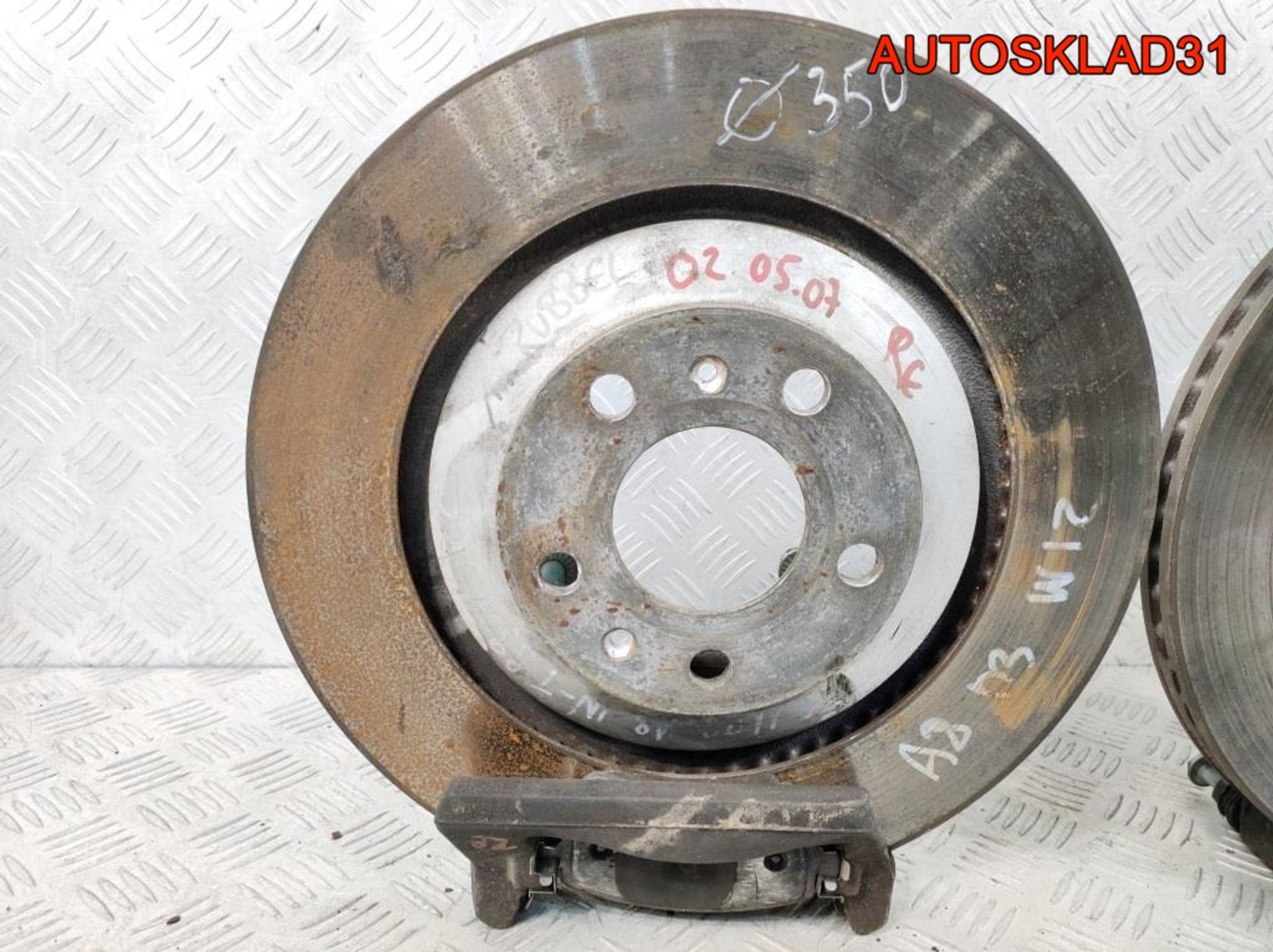 Диски тормозные задние 335 мм Audi A8 D3 6.0 W12 BHT бензин, 27000 рублей, Дубовое
