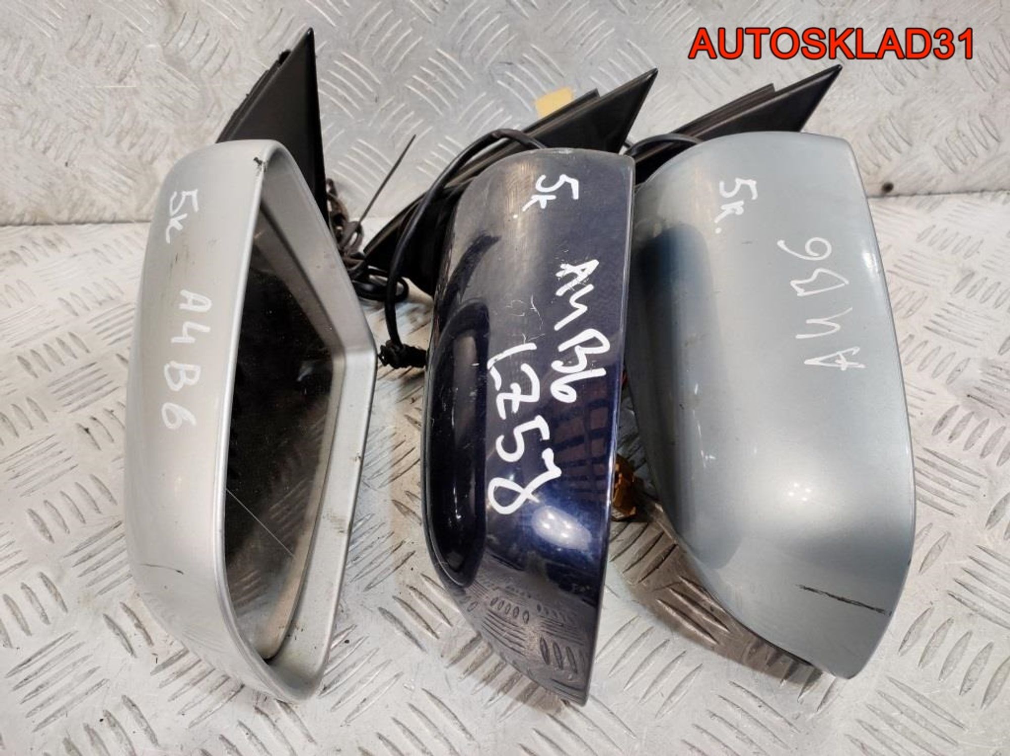 Зеркало левое 5 контактов Audi A4 B6 8E1858531AA, 2700 рублей, Дубовое