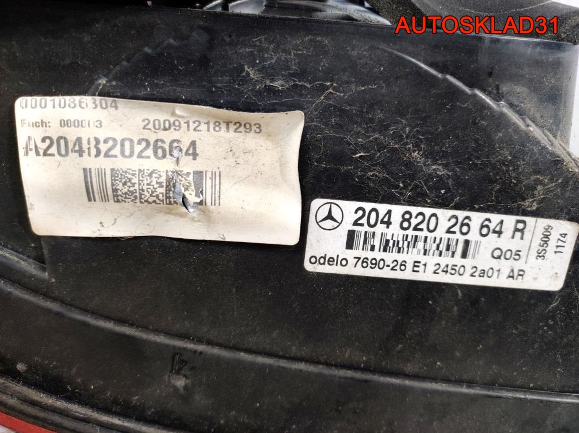 Фонарь задний правый Mercedes GLK X204 A2048202664, 27000 рублей, Дубовое
