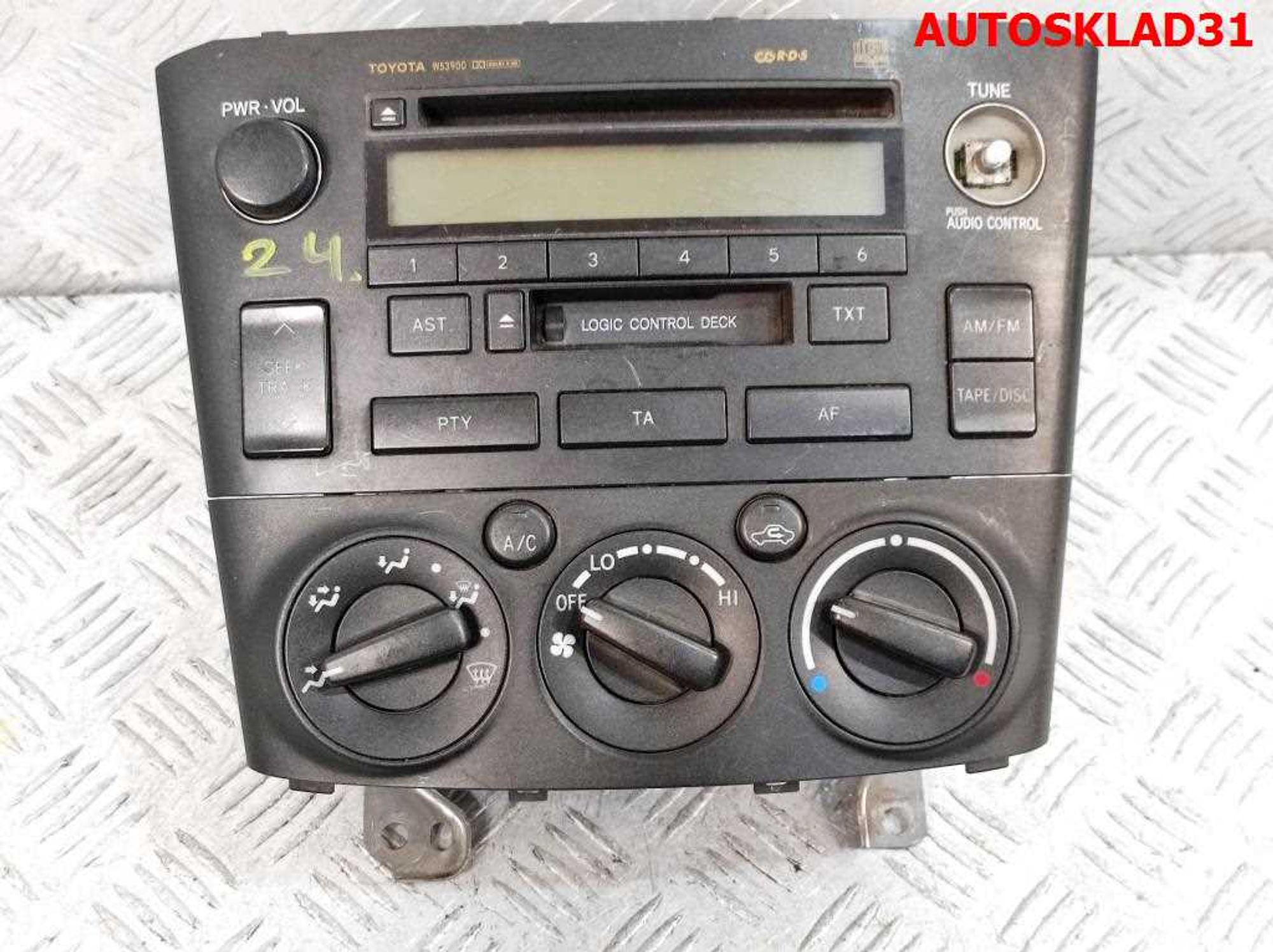Магнитола с блоком управления кондиционера Toyota Avensis 2 8612005070, 2500 рублей, Дубовое