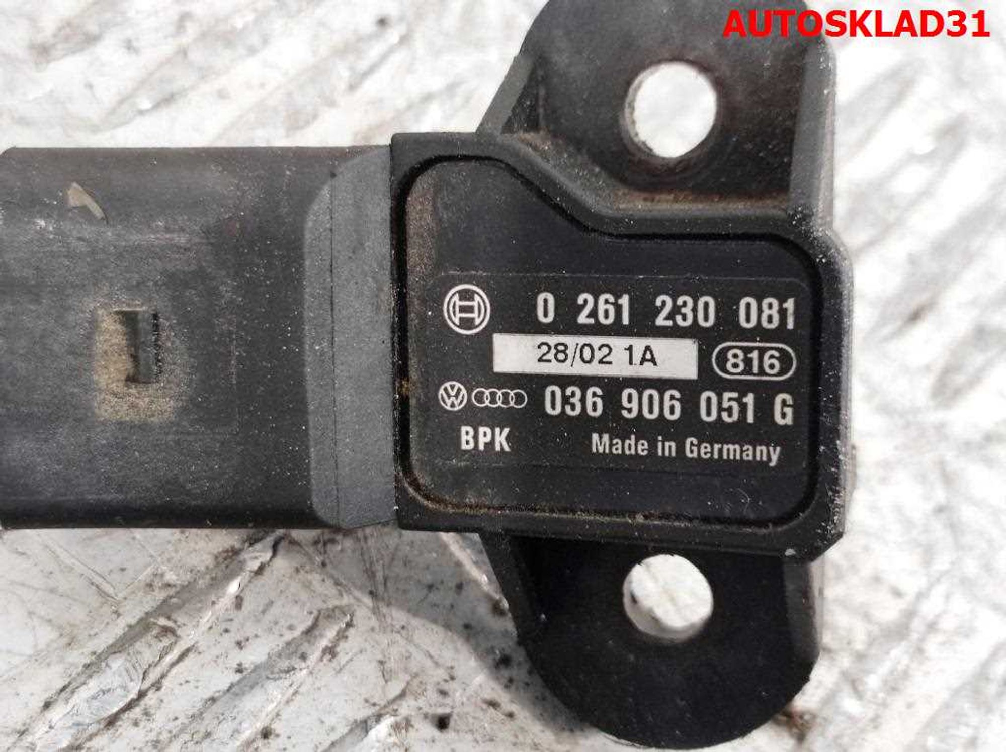 Датчик давления воздуха VW Passat B5 1,8 Бензин 036906051G, 1000 рублей, Дубовое