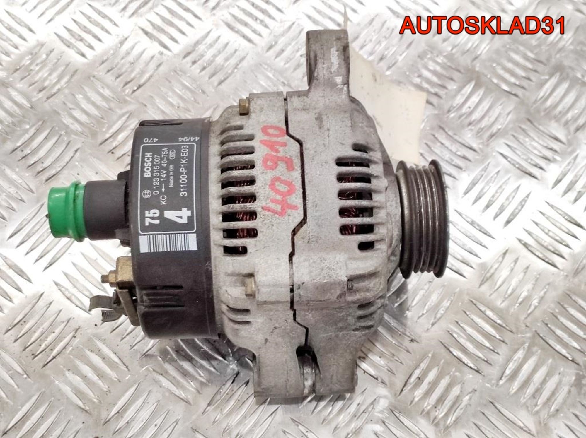 Генератор 75A Honda Civic 5 1,4 D14A7 0123315007 (Р), 7500 рублей, Дубовое