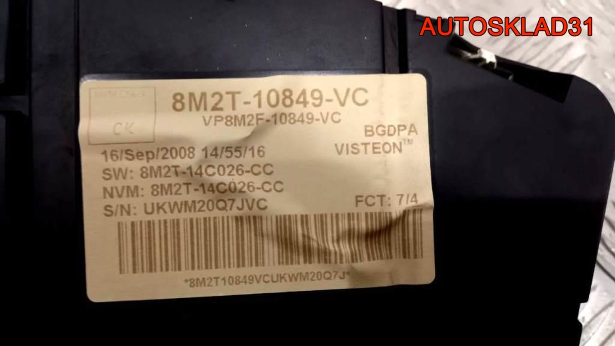 Панель приборов Ford Mondeo 4 1,8 Дизель 8M2T10849VC, 28000 рублей, Дубовое