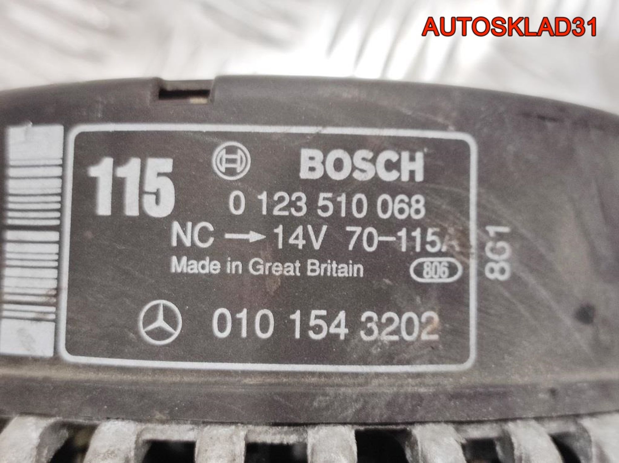 Генератор 115A Mercedes Benz W202 A0101543202 (Р), 8500 рублей, Дубовое