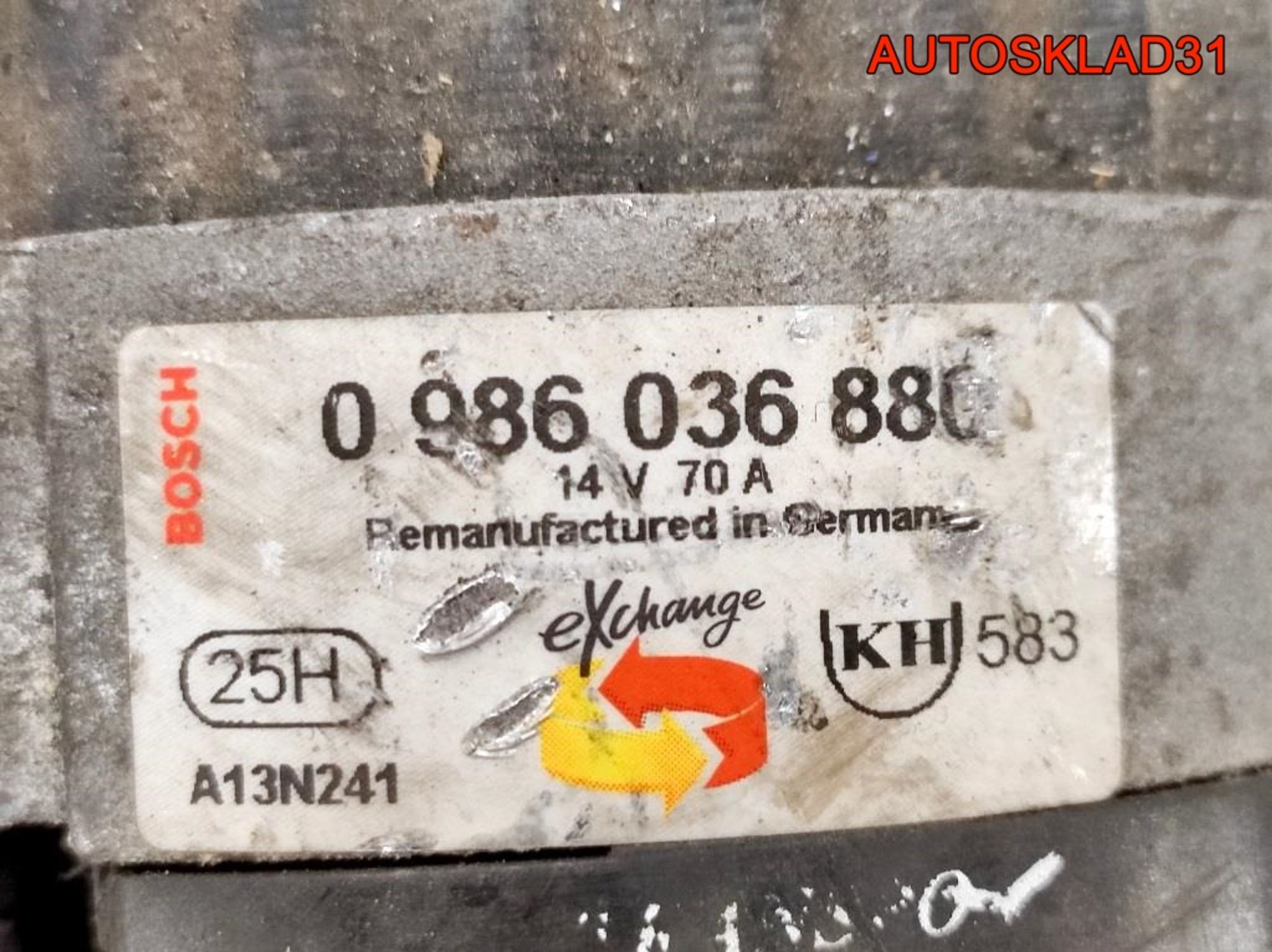 Генератор 70A Volvo 440 2,0 Бензин 0986036880 (Р), 4000 рублей, Дубовое