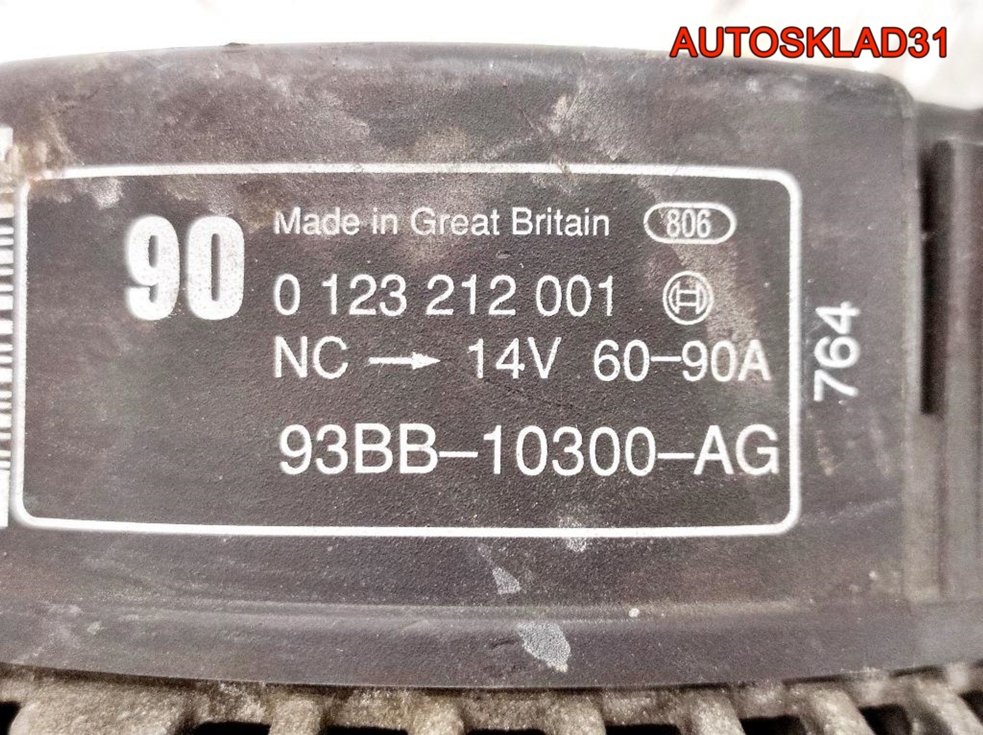 Генератор 60-90A Ford Mondeo 2 1,6 Бензин 93BB10300AG (Р), 6000 рублей, Дубовое