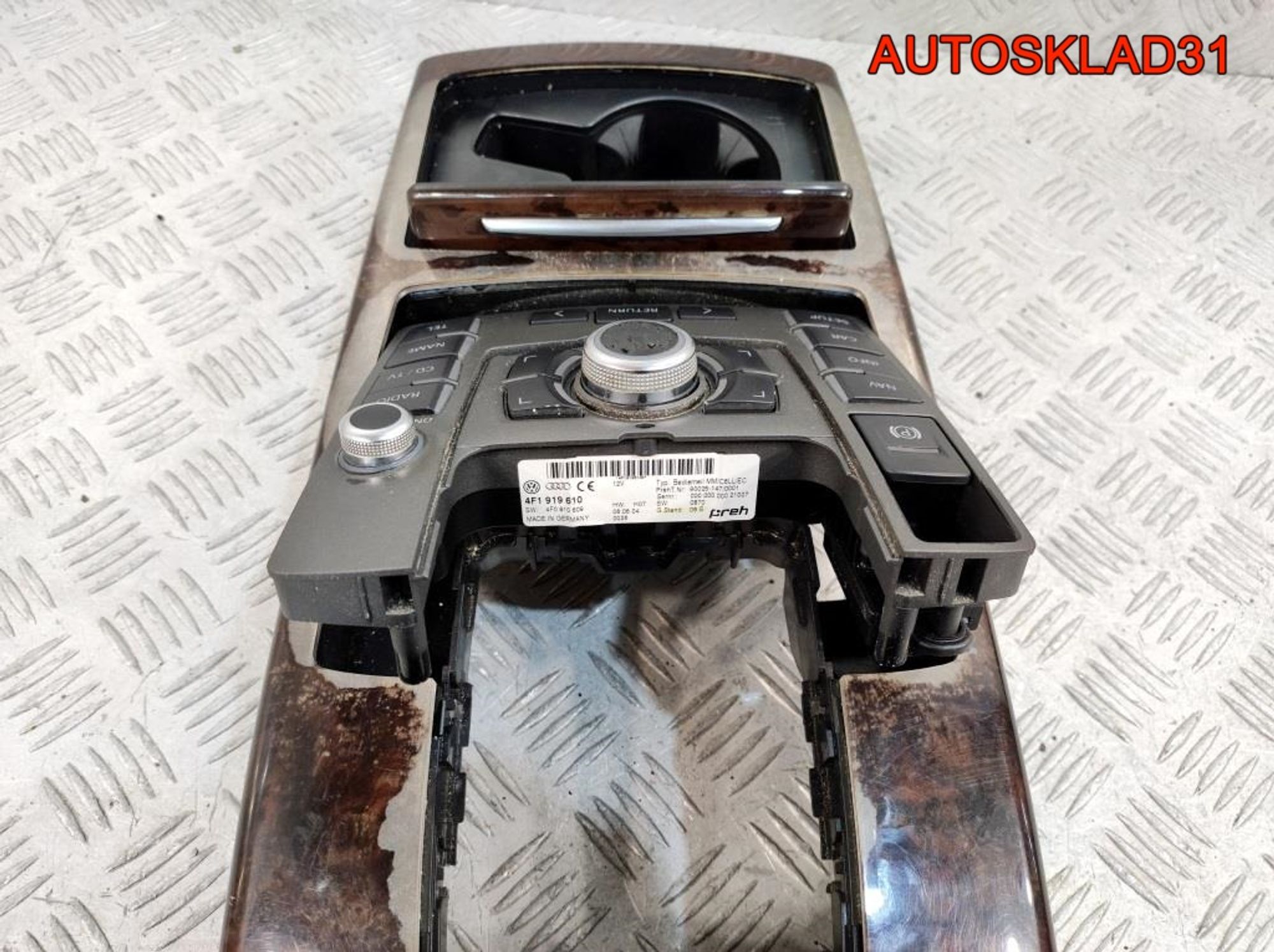 Консоль центральная в сборе Audi A6 C6 4F1864261, 7200 рублей, Дубовое