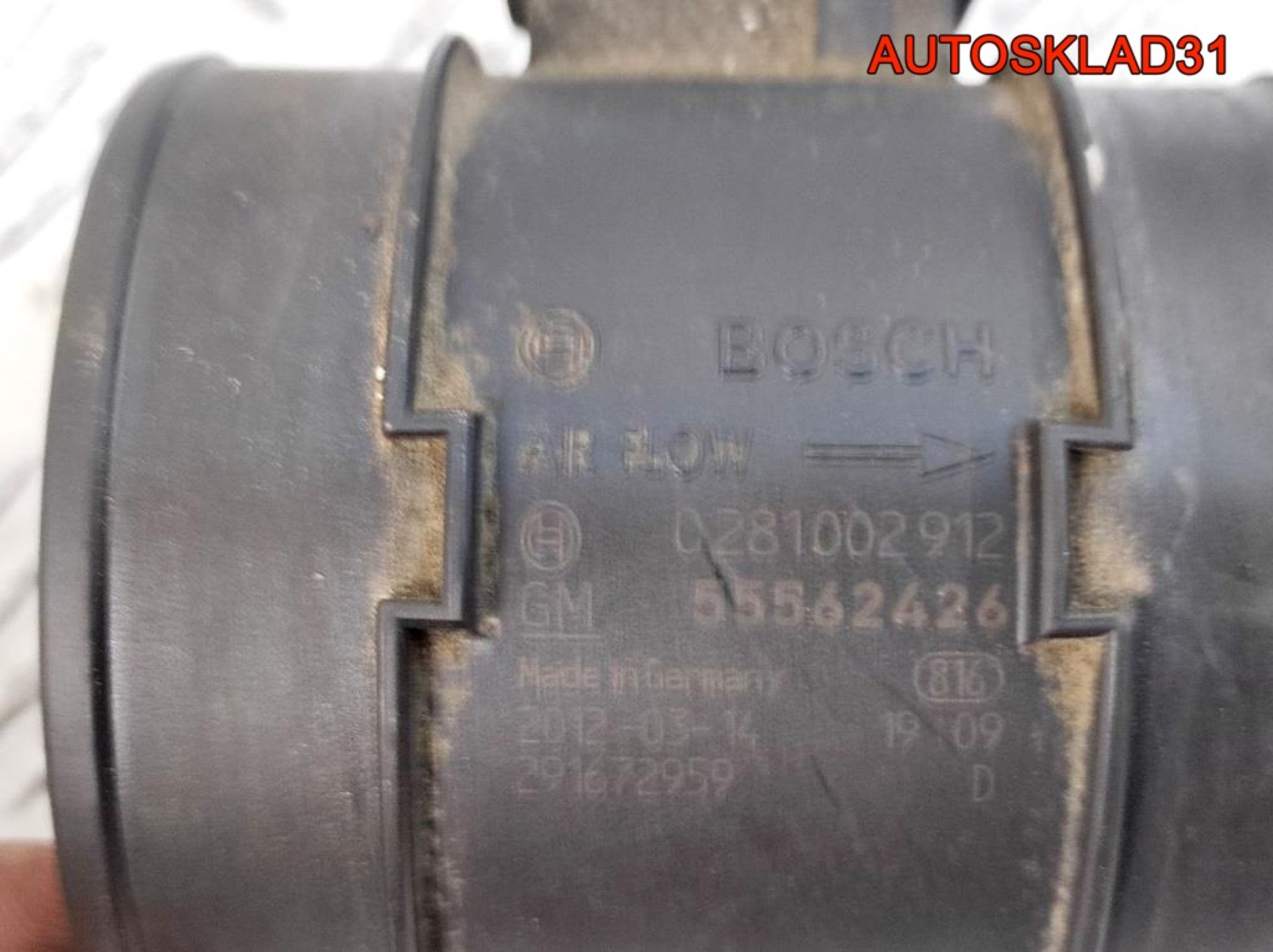 Расходомер воздуха Opel Astra J 2,0 A20DTH 55562426, 2000 рублей, Дубовое