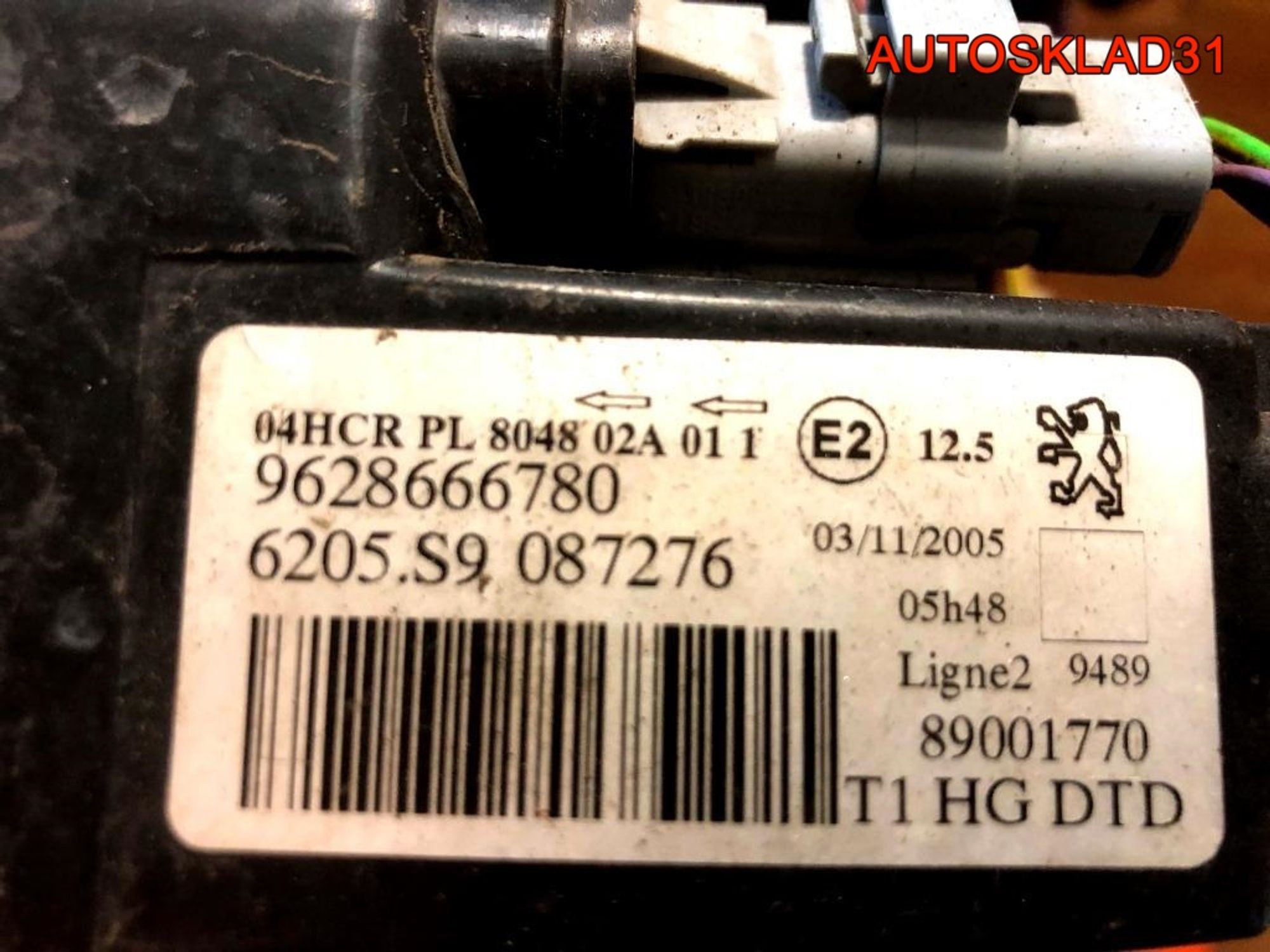 Фара правая Peugeot 206 9628666780, 5000 рублей, Дубовое