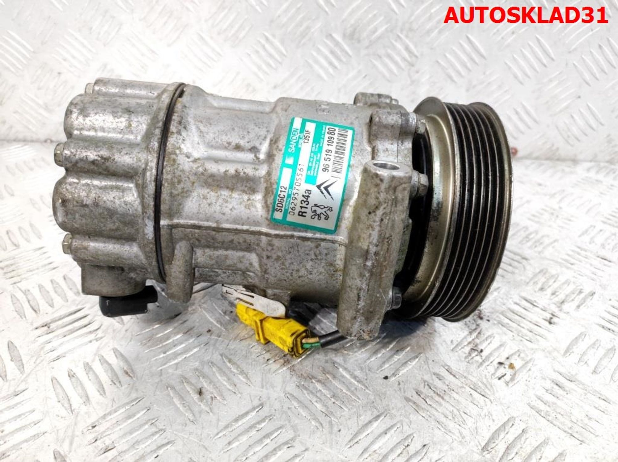 Компрессор кондиционера Peugeot 206 1.6 NFU10FX2F 1412F, 6000 рублей, Дубовое