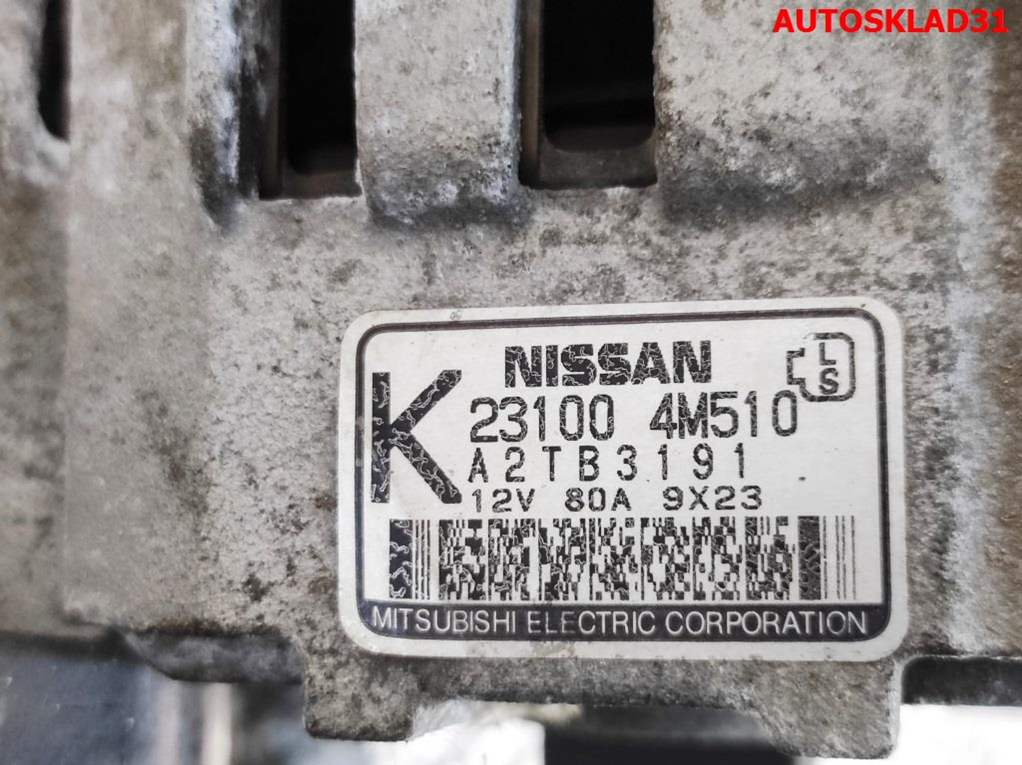 Генератор 80A Nissan Almera N16 1,8 QG18 Бензин 231004M510, 7500 рублей, Дубовое