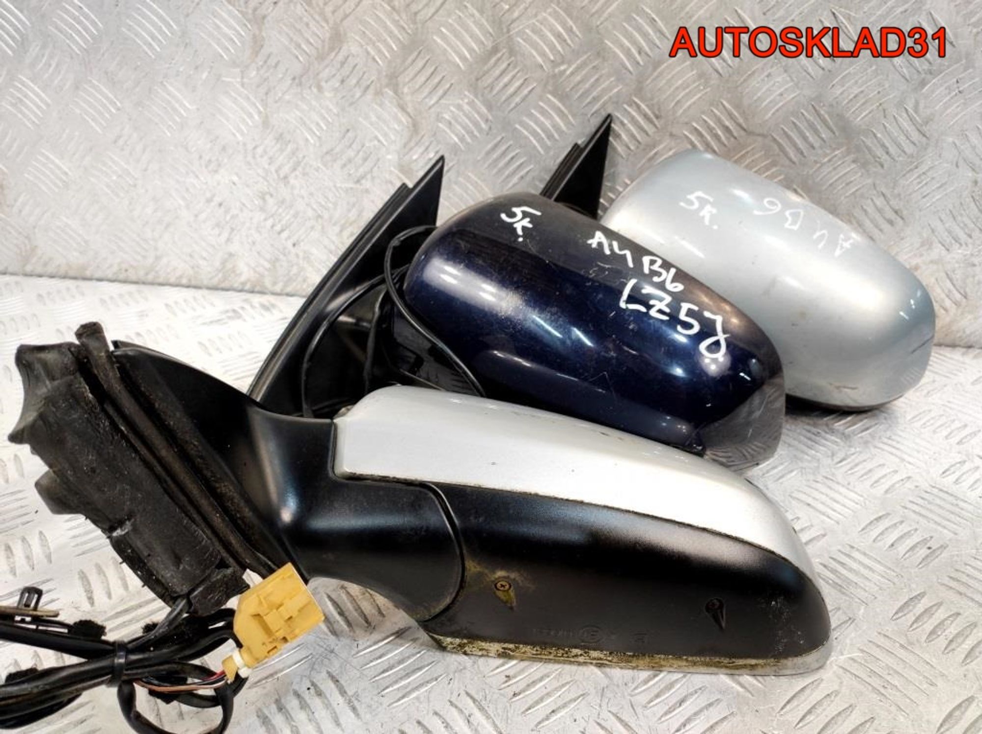 Зеркало левое 5 контактов Audi A4 B6 8E1858531AA, 2700 рублей, Дубовое