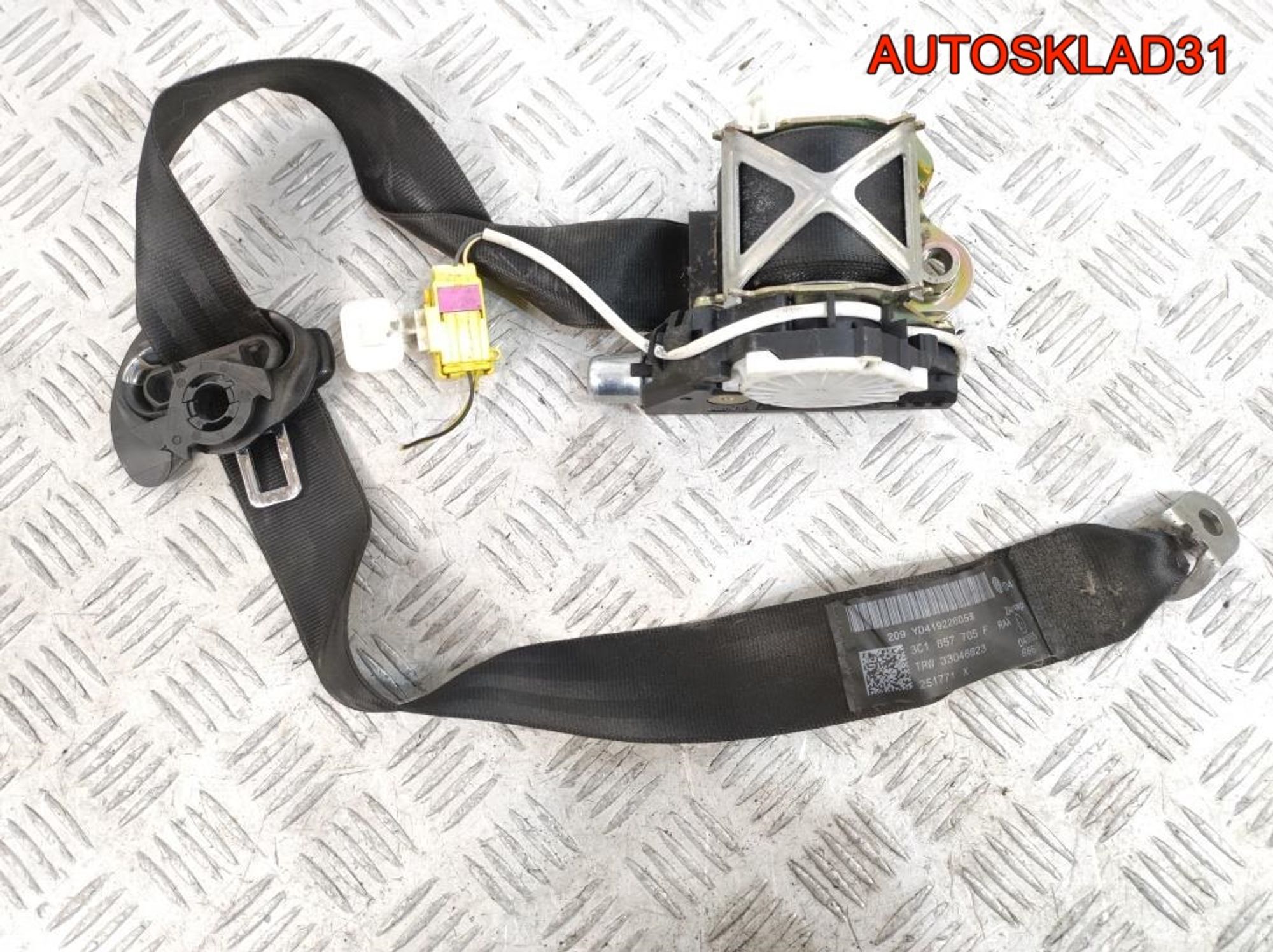 Ремень безопасности  VW Passat B6 3C1857705F, 3000 рублей, Дубовое