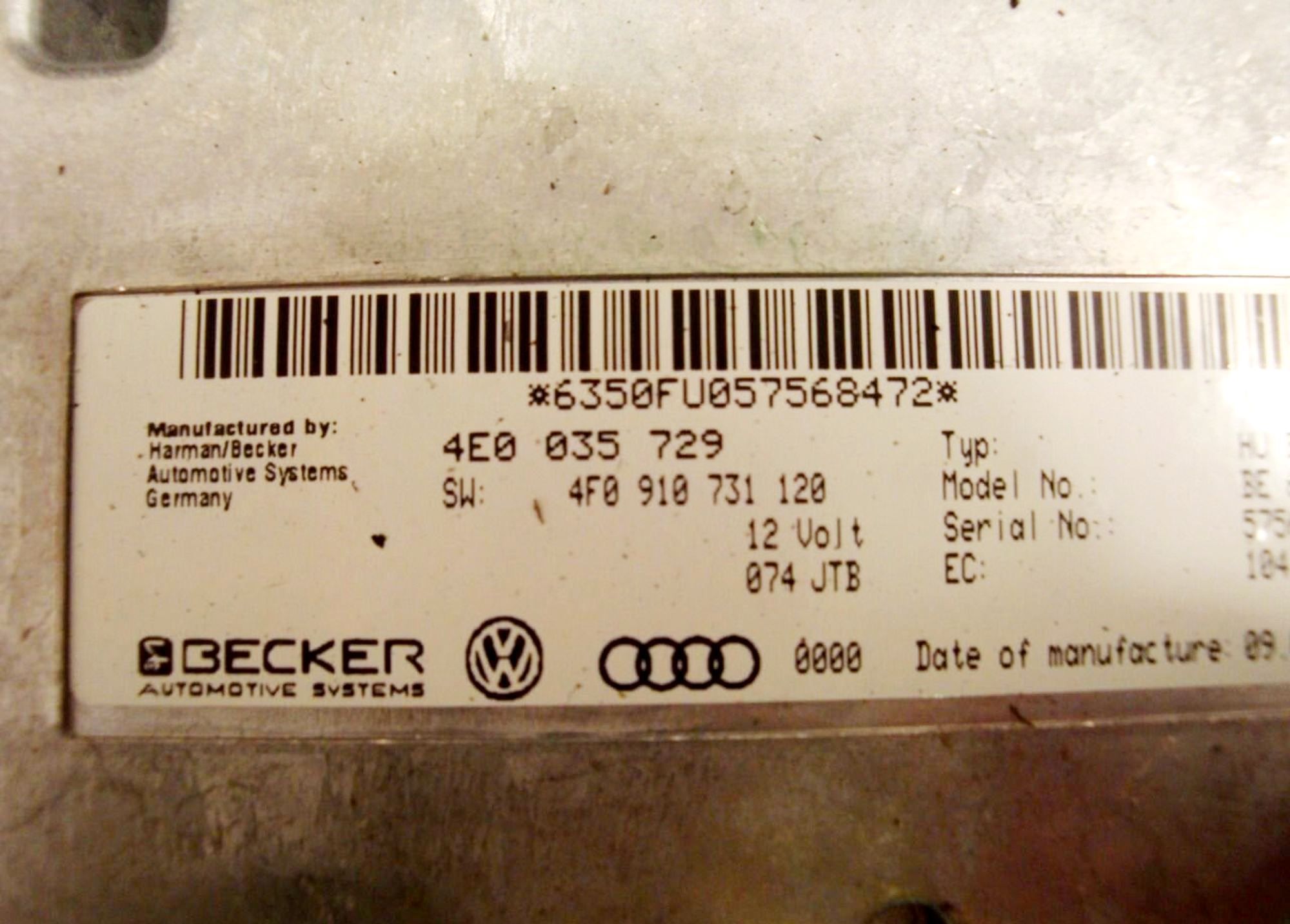 Блок управления мультимедиа Audi A6 C6 4E0035729, 5200 рублей, Дубовое
