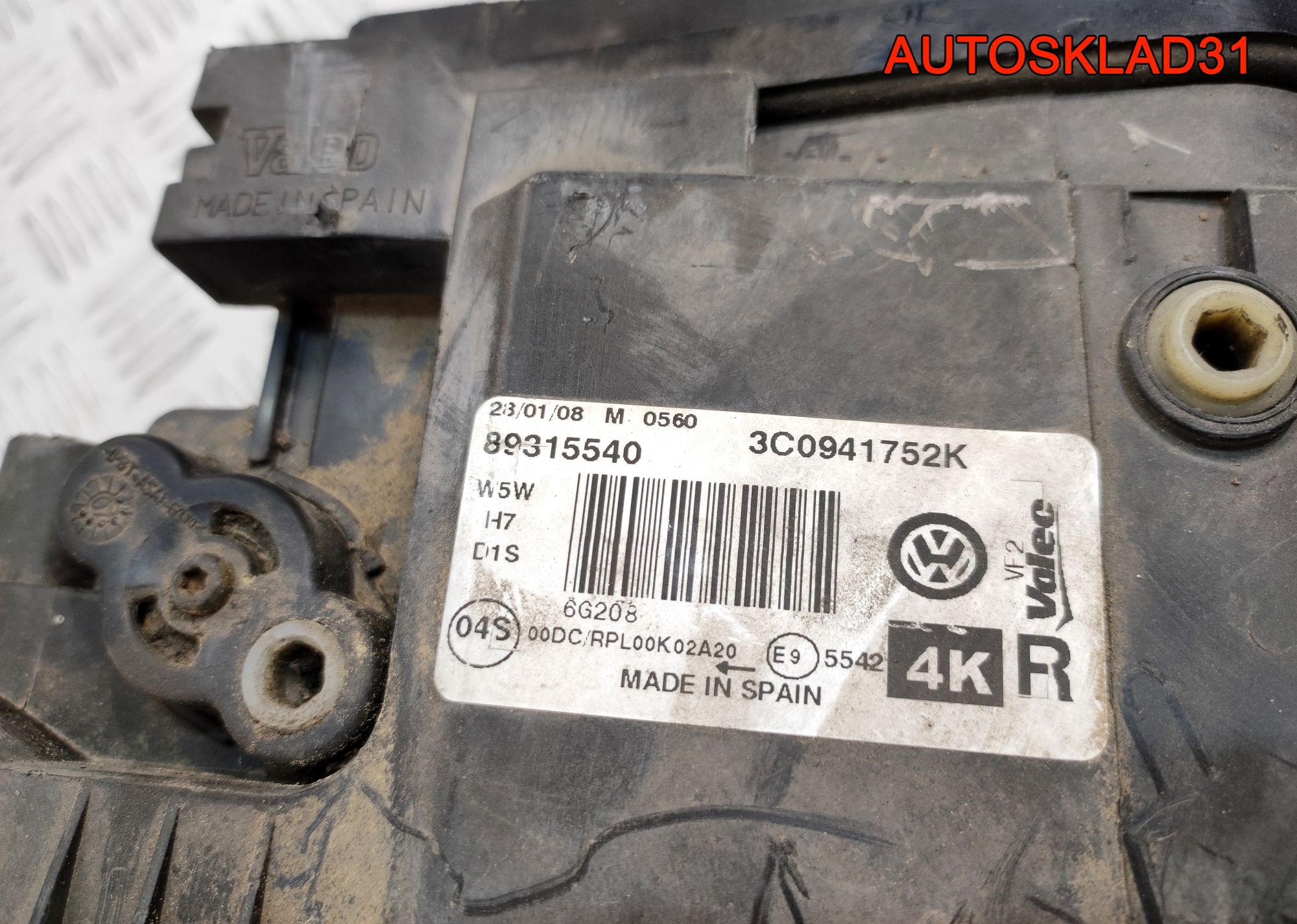 Фара правая адаптивный ксенон ДЕФЕКТ VW Passat B6 3C0941752K, 10000 рублей, Дубовое