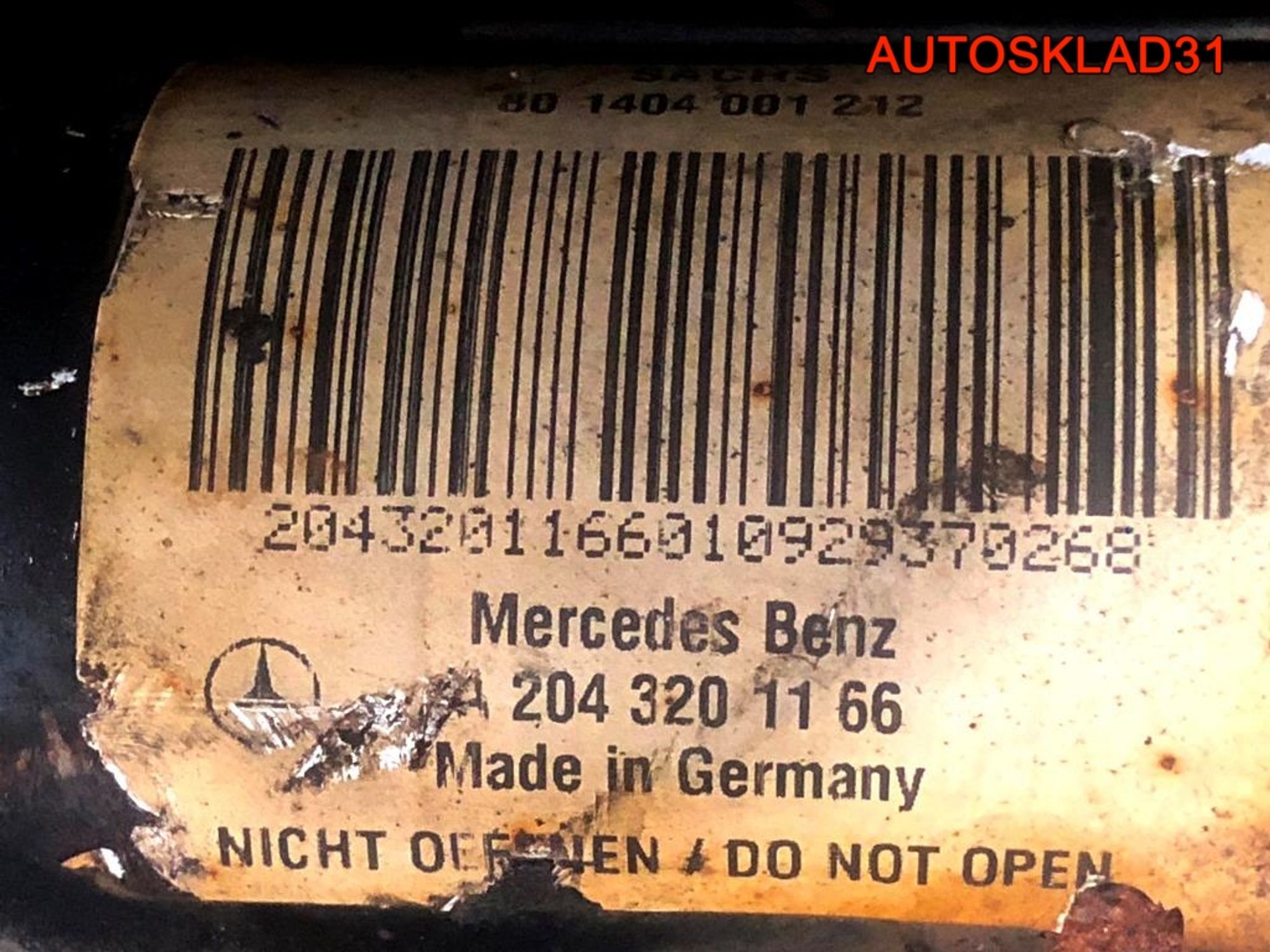 Амортизатор передний в сборе Mercedes Benz W204 A2043232600, 8000 рублей, Дубовое