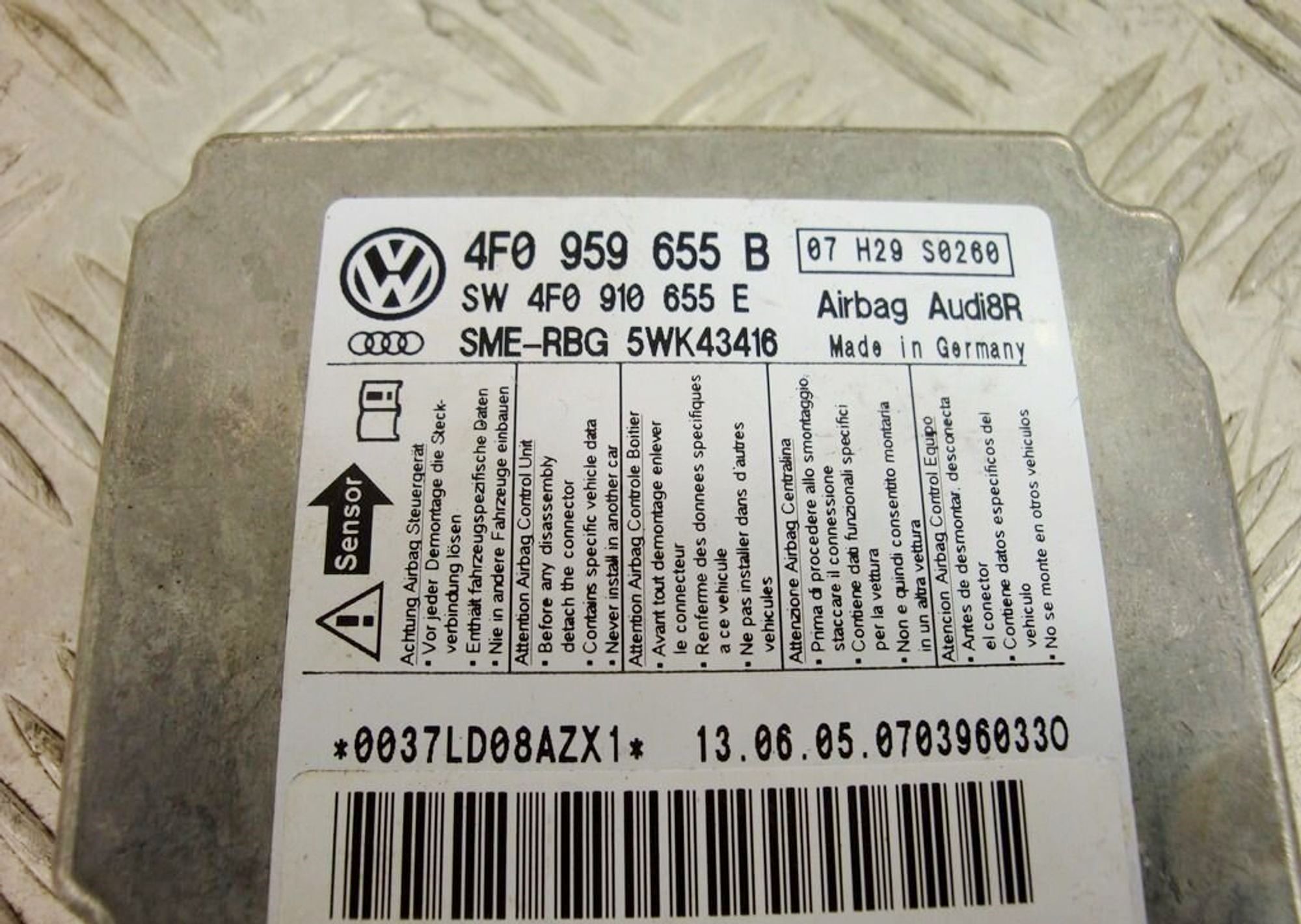 Блок управления AIR BAG Audi A6 C6 4F0959655B, 900 рублей, Дубовое