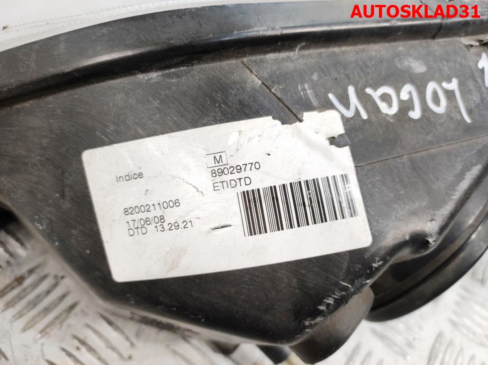 Фара правая Renault Logan 8200211006, 4500 рублей, Дубовое