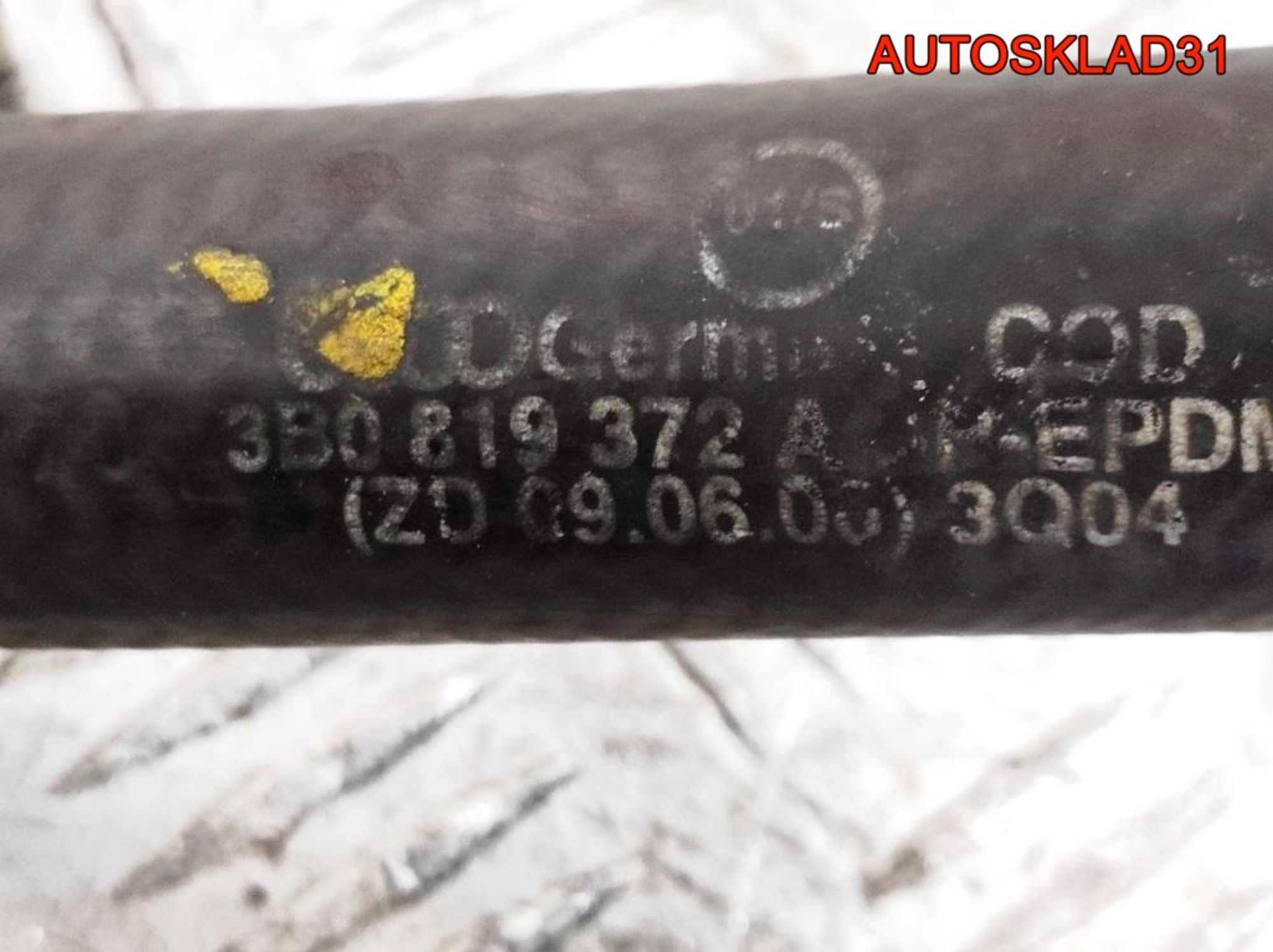 Шланг системы охлаждения VW Passat B5 1,9 AWX Дизель 3B0819372A, 1000 рублей, Дубовое