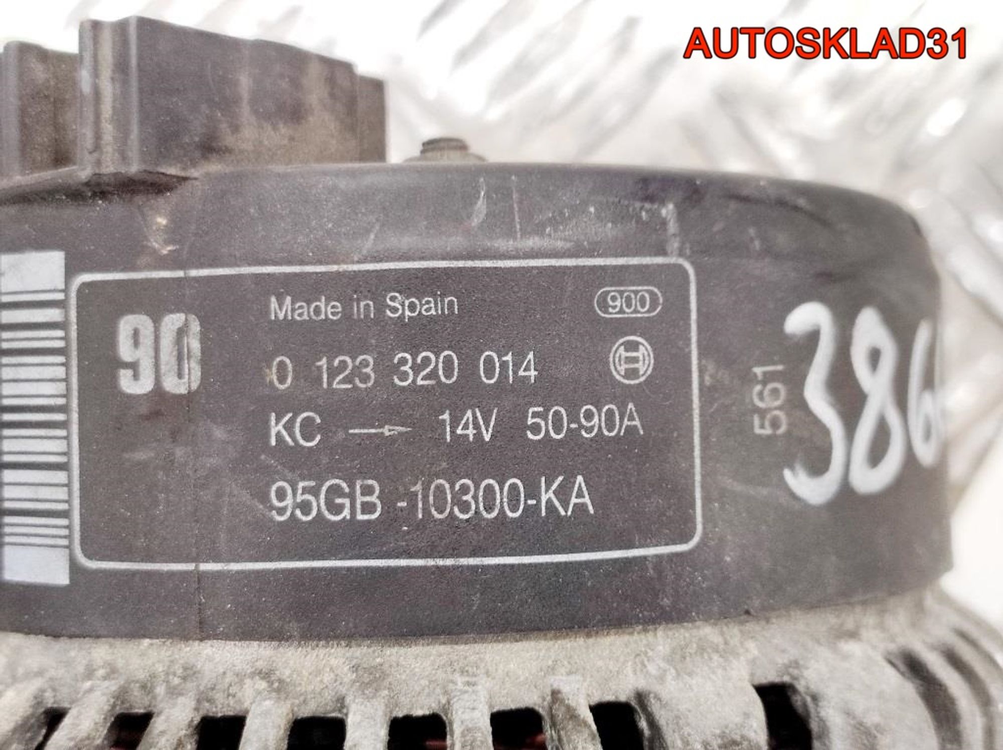 Генератор 90A Ford Scorpio 2 2,3 Бензин 95GB10300KA (Р), 5000 рублей, Дубовое