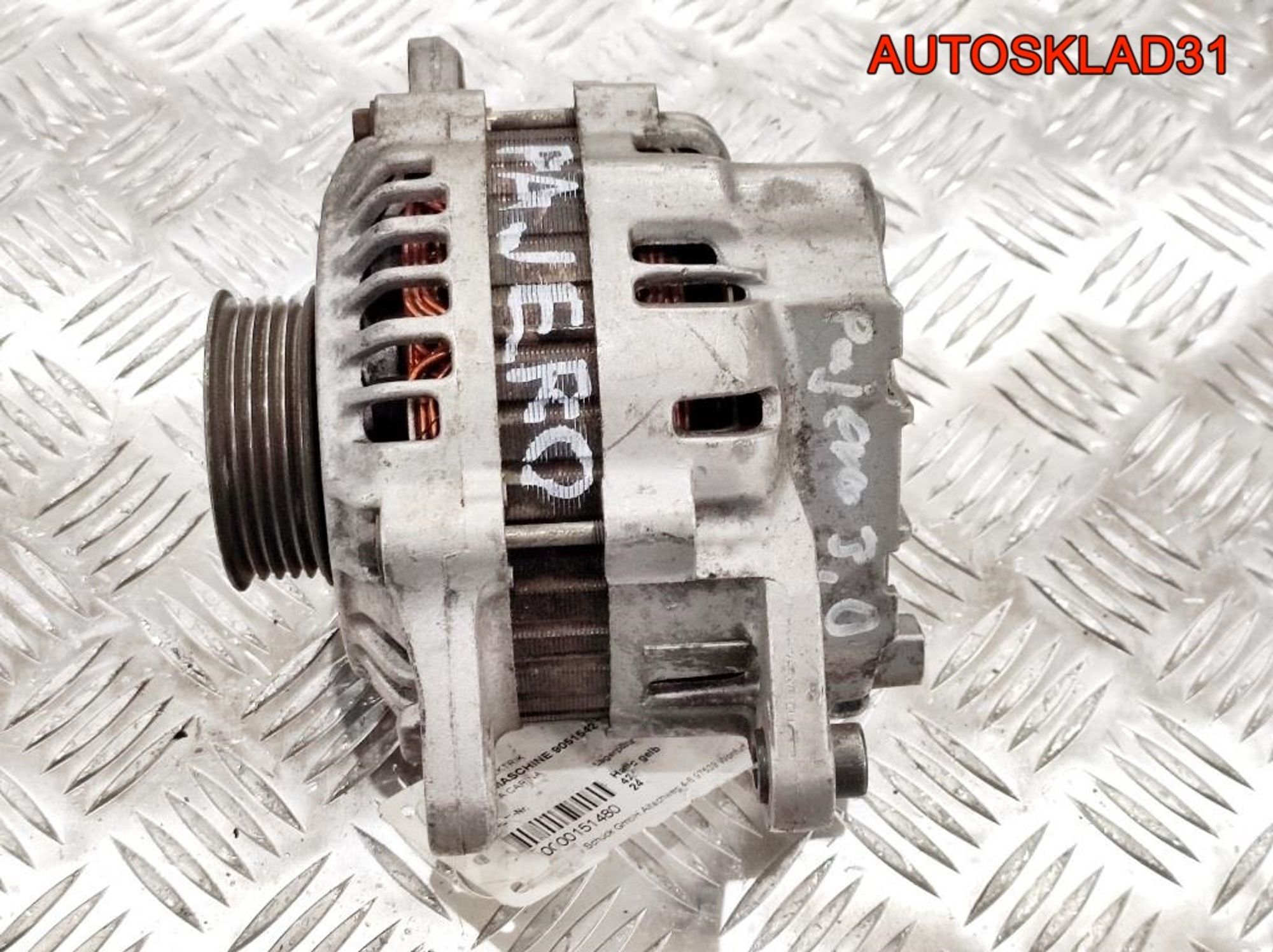 Генератор 75A Mitsubishi Pajero 2 3,0 Бензин MD141855 (Р), 6000 рублей, Дубовое