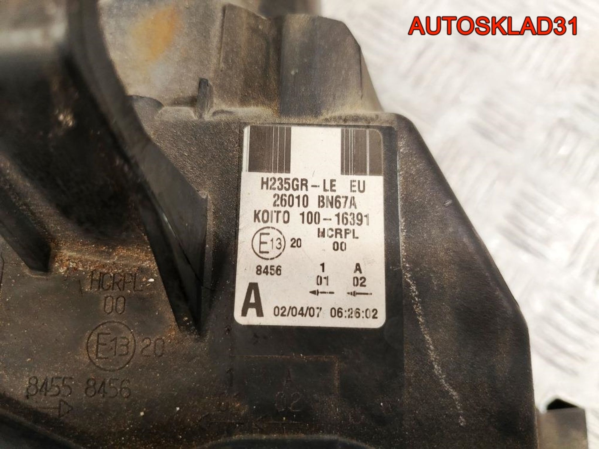 Фара правая Nissan Almera N16 Рестайлинг 26010BN67A, 13000 рублей, Дубовое