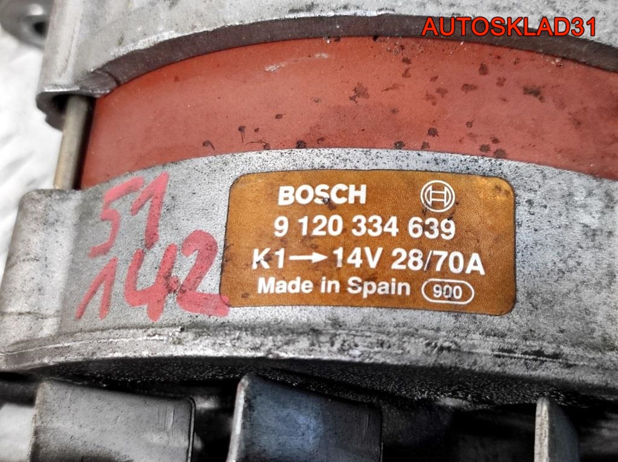 Генератор 70A Nissan Vanette 4 9120334639 Дизель, 9800 рублей, Дубовое