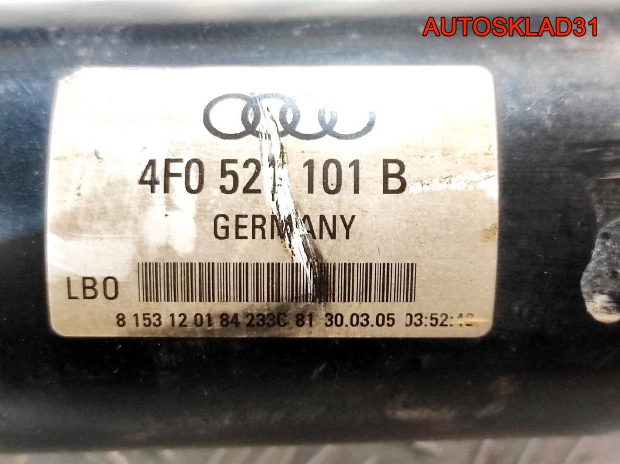 Вал карданный Audi A6 C6 3.0 BMK АКПП Седан 4F0521101B, 8000 рублей, Дубовое