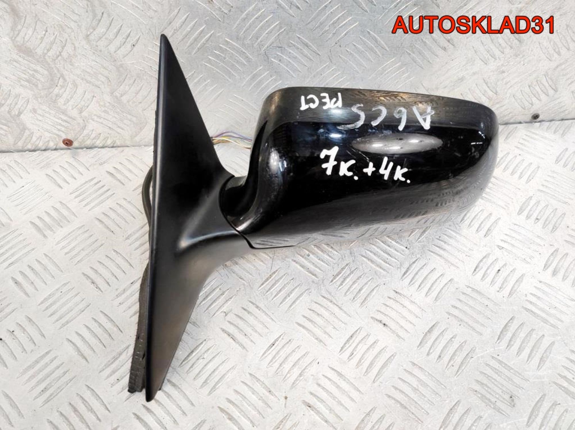 Зеркало левое 11 контактов Audi A6 C5 Рестайлинг, 6300 рублей, Дубовое