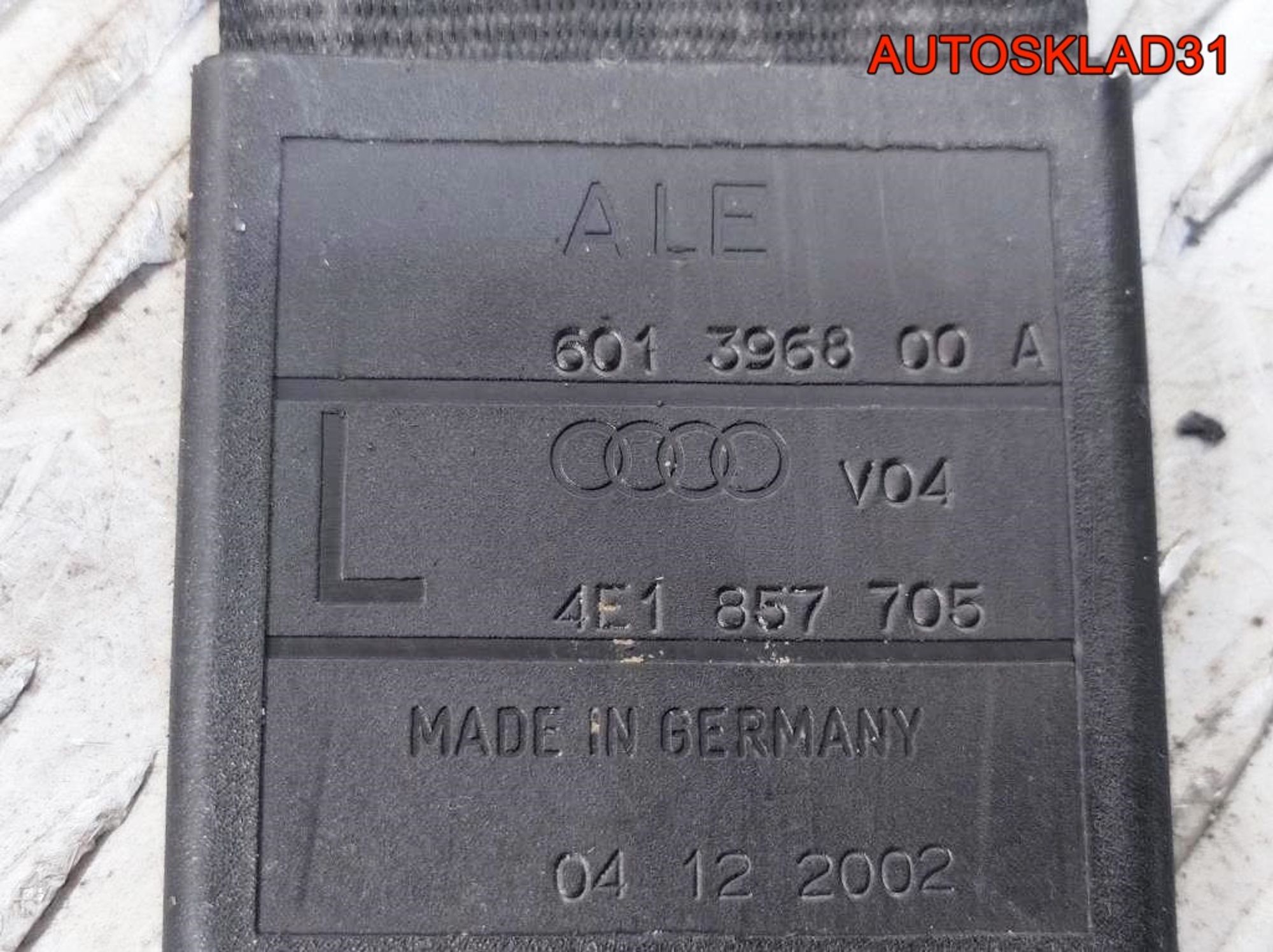 Ремень безопасности передний Audi A8 D3 4E1857705, 2100 рублей, Дубовое