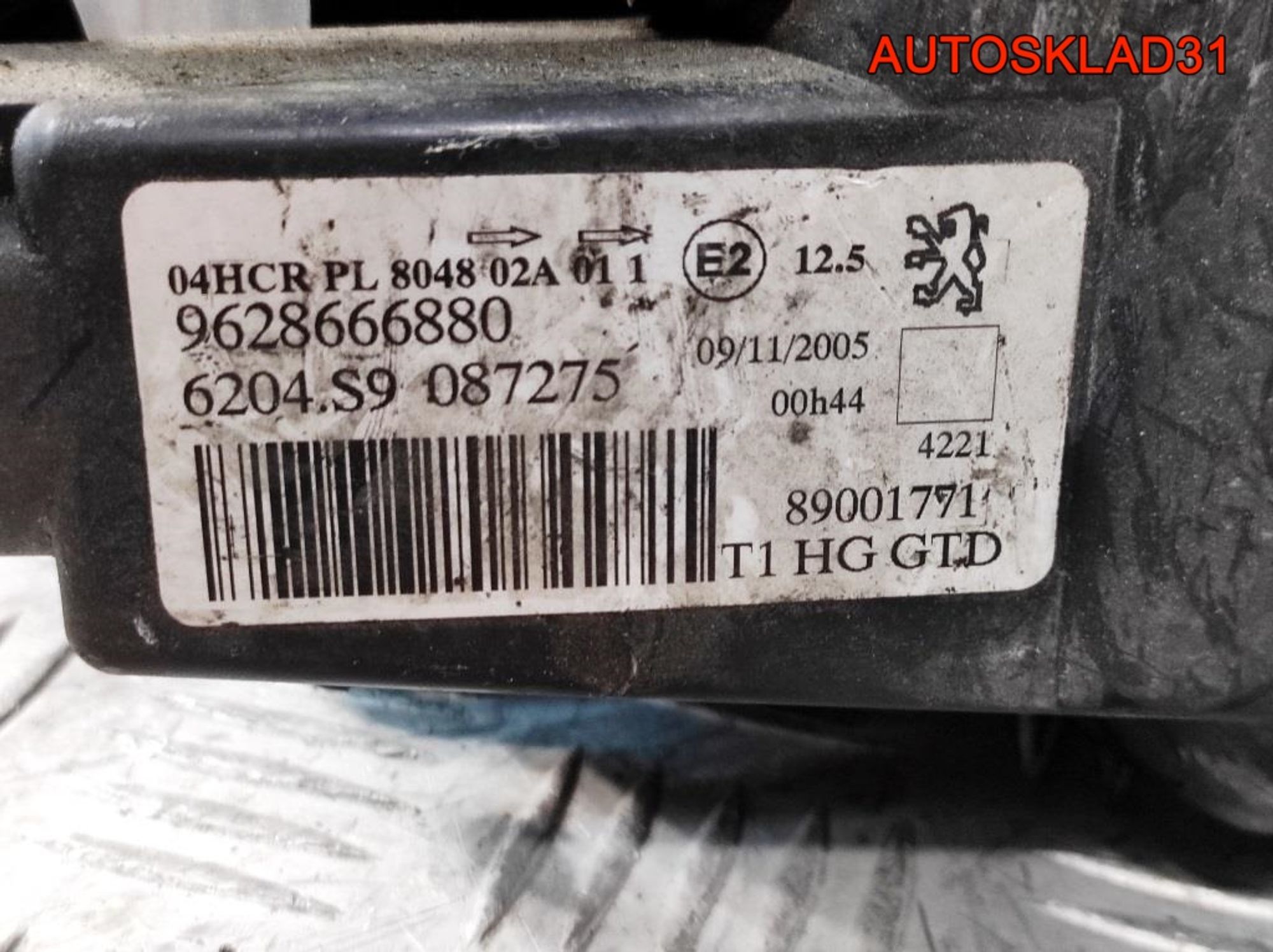 Фара левая Peugeot 206 9628666880, 5000 рублей, Дубовое