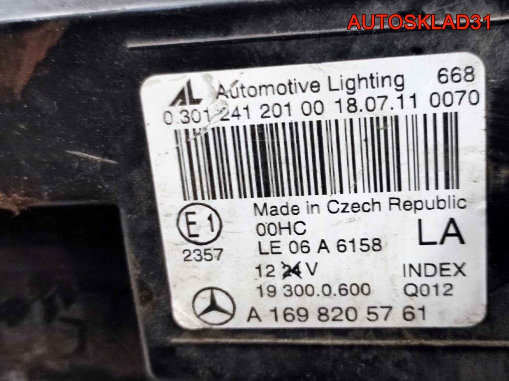 Фара левая Mercedes-Benz W169 A1698205761, 8100 рублей, Дубовое