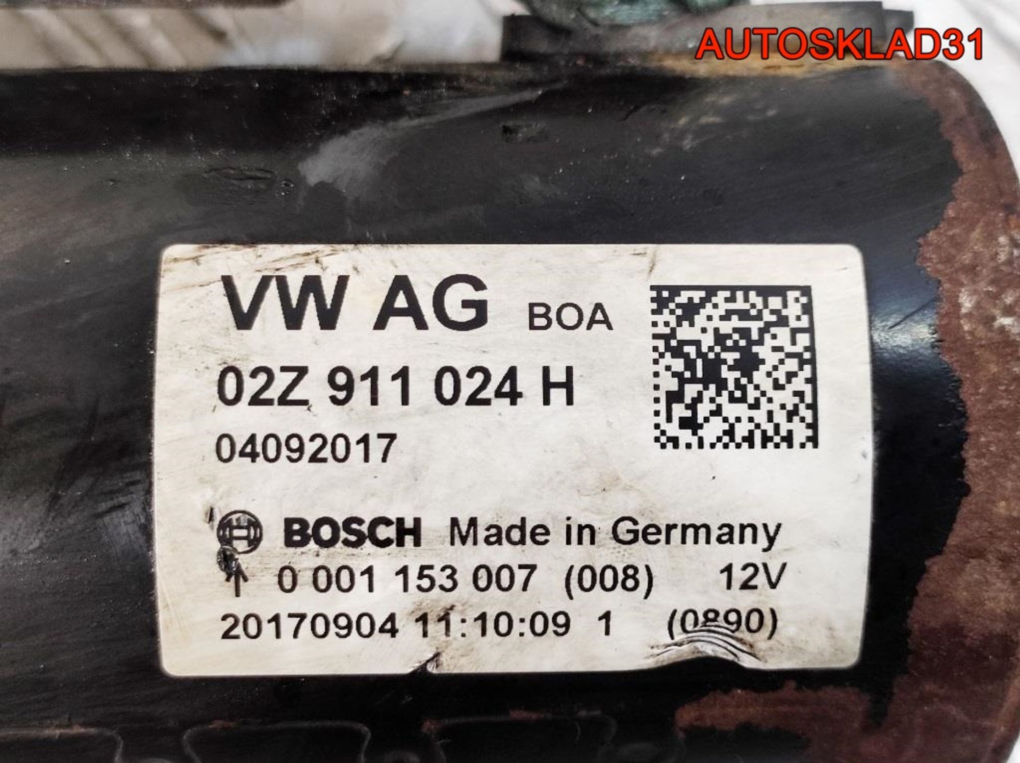 Стартер Volkswagen Passat B6 2,0 Дизель 02Z911024H, 4000 рублей, Дубовое