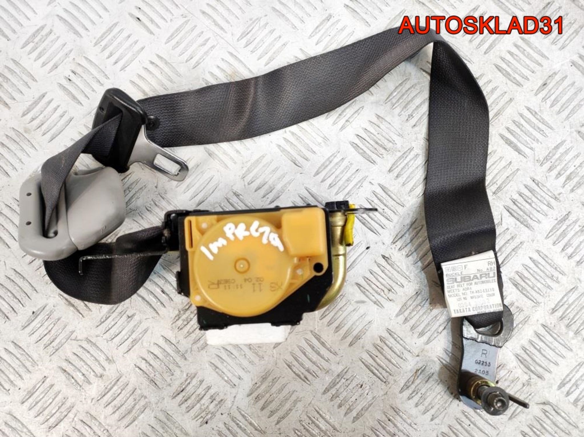 Ремень безопасности передний правый Subaru Impreza 2, 3000 рублей, Дубовое