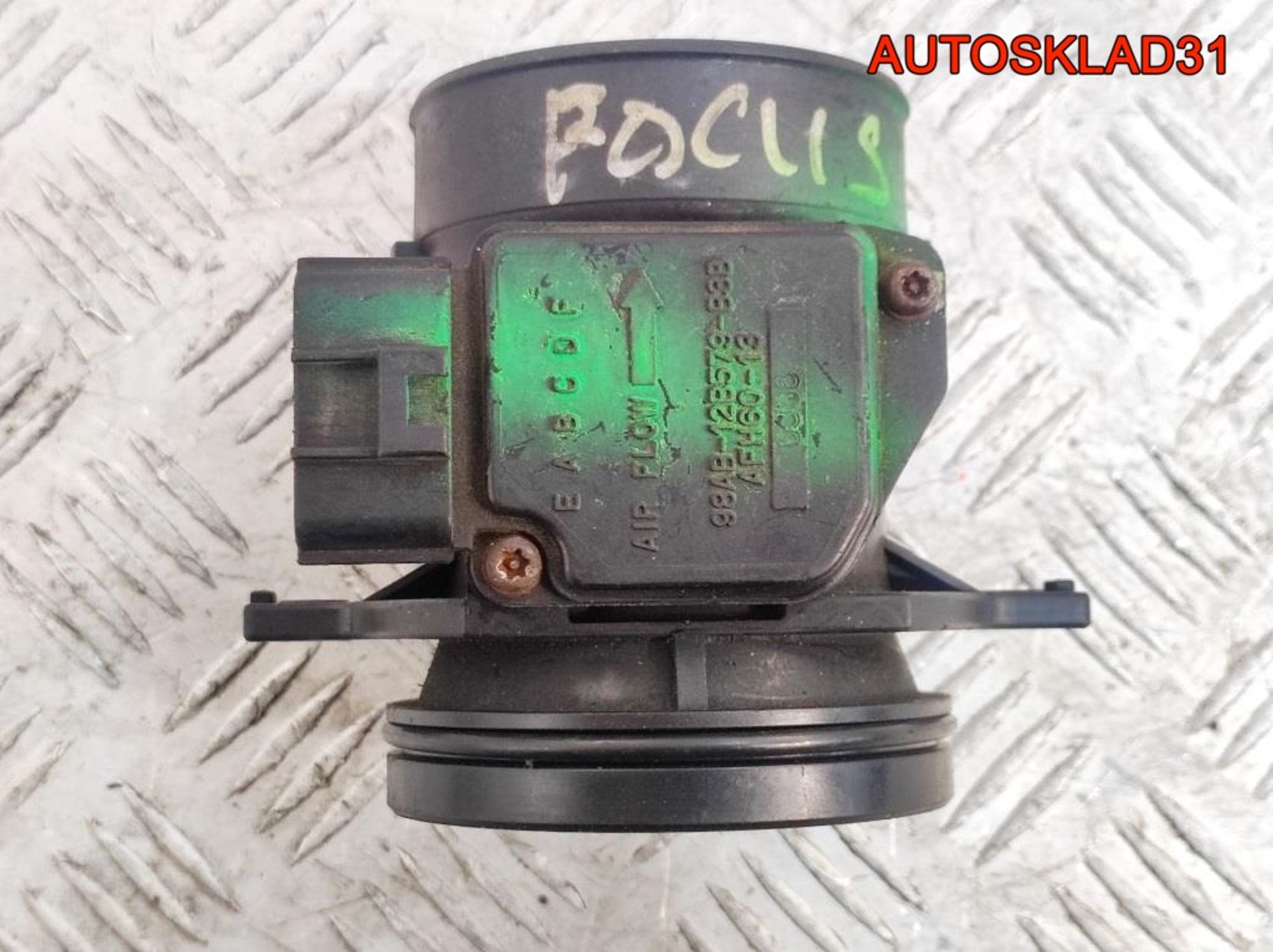 Расходомер воздуха Ford Focus 1 1,8 98AB12B579B3B, 2000 рублей, Дубовое