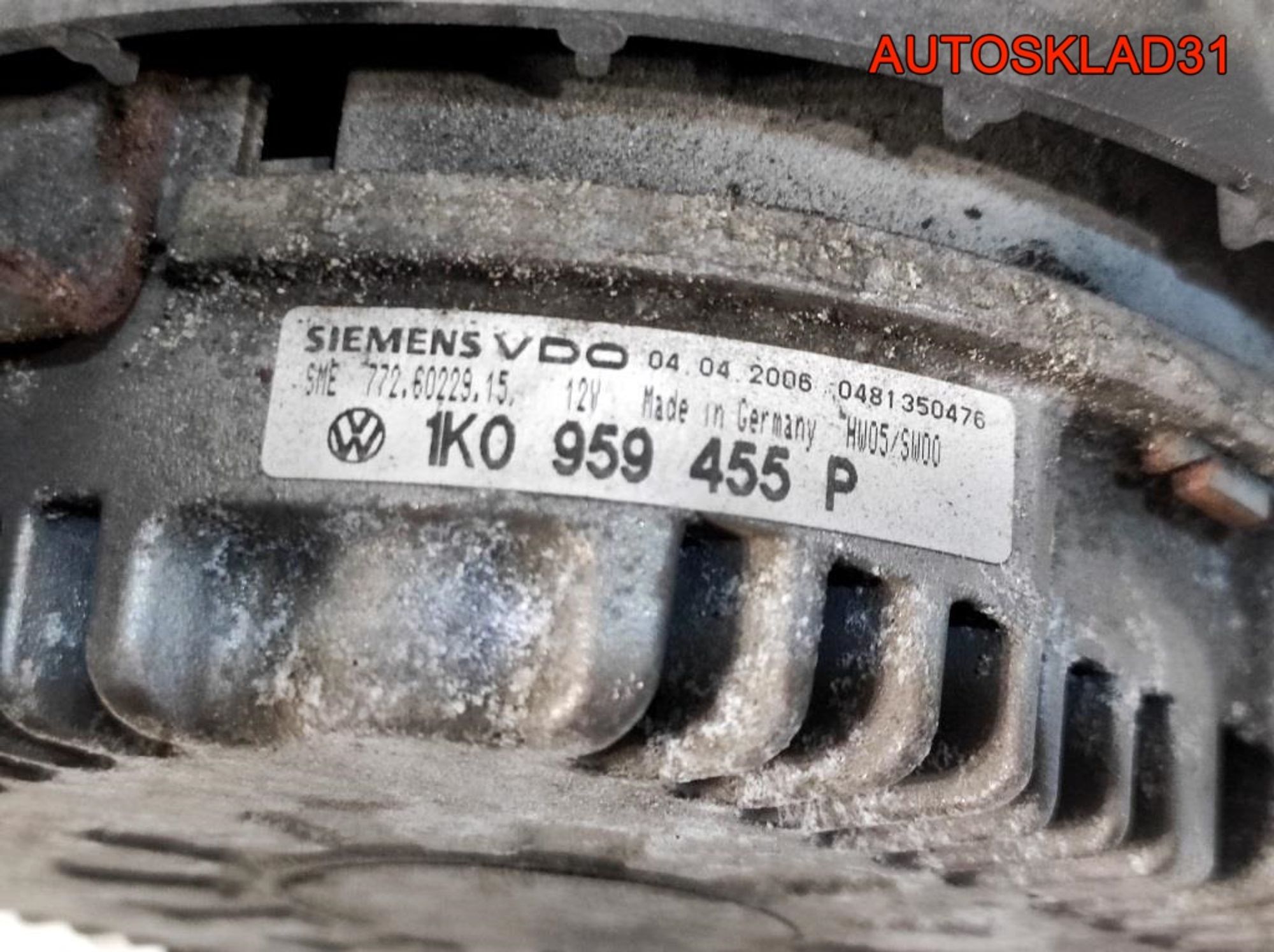 Вентилятор радиатора Volkswagen Touran 1K0959455P, 2900 рублей, Дубовое