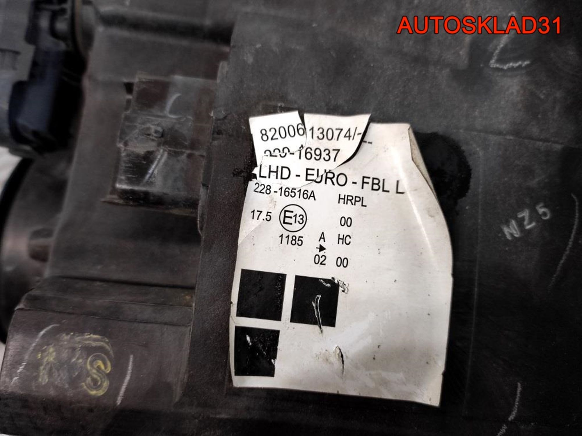 Фара левая Renault Modus 8200613074, 3600 рублей, Дубовое