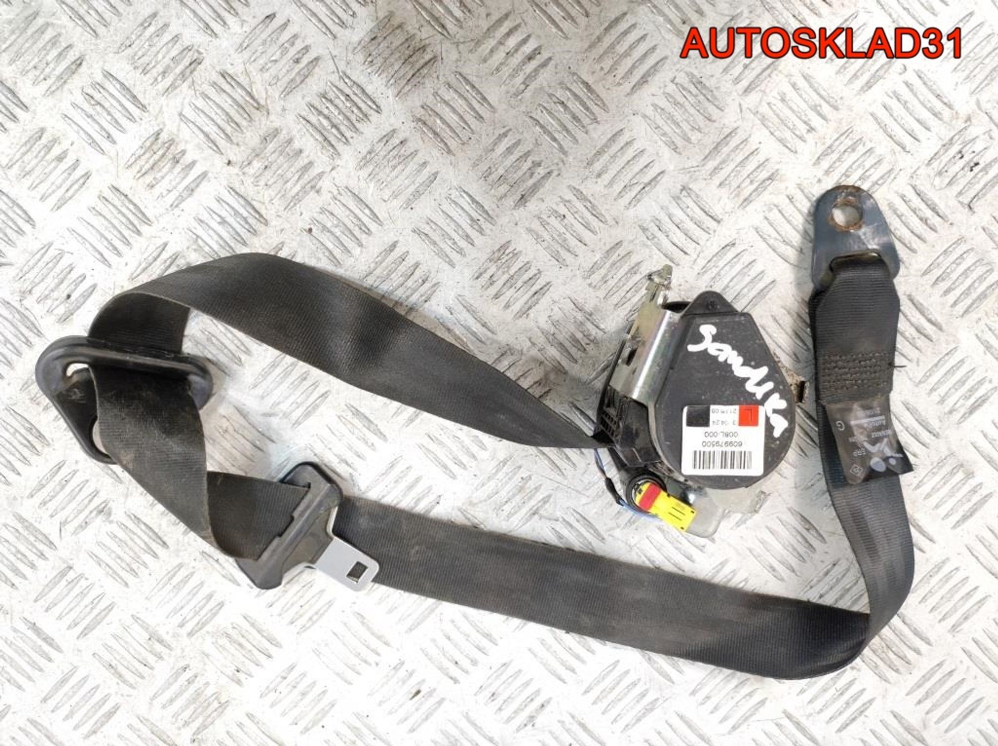 Ремень безопасности Renault Sandero 8200751266, 1900 рублей, Дубовое