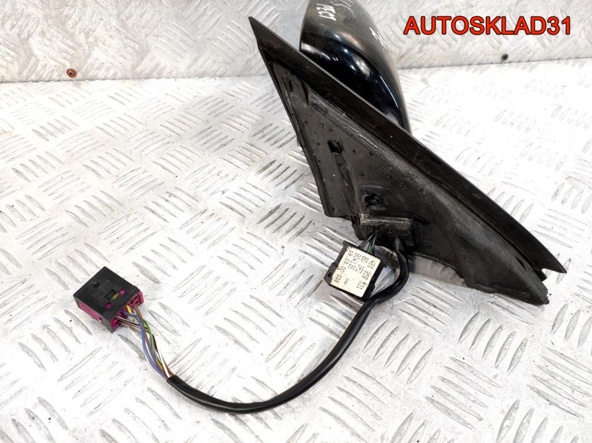 Зеркало левое 11 контактов Audi A6 C5 Рестайлинг, 6300 рублей, Дубовое