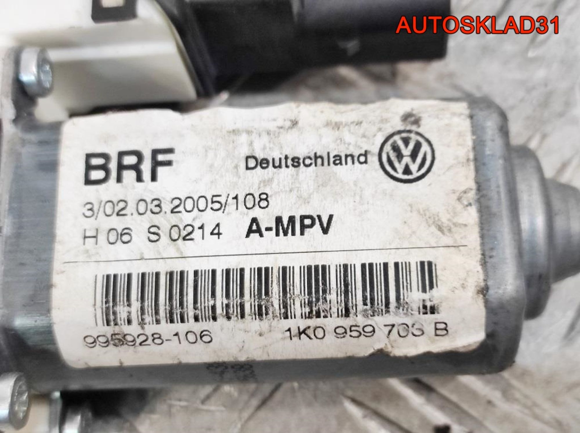 Моторчик стеклоподъемника задний левый VW Golf 5 1K0959703B, 800 рублей, Дубовое