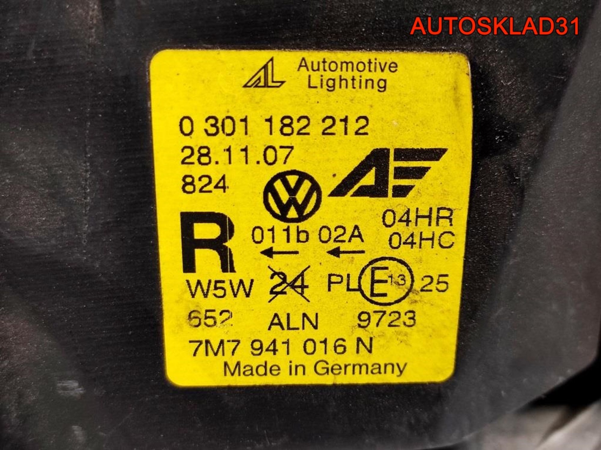 Фара правая SEAT Alhambra 1 7M7941016N Рестайлинг, 7300 рублей, Дубовое