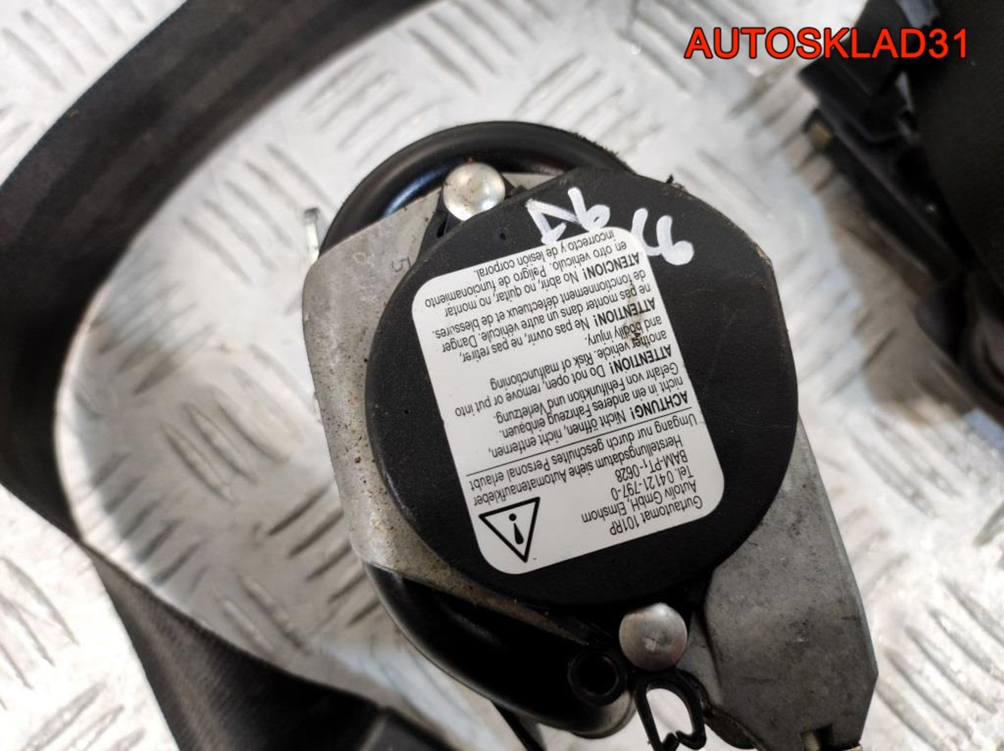 Ремень безопасности передний правый Audi A6 C6 4F0857706, 1800 рублей, Дубовое